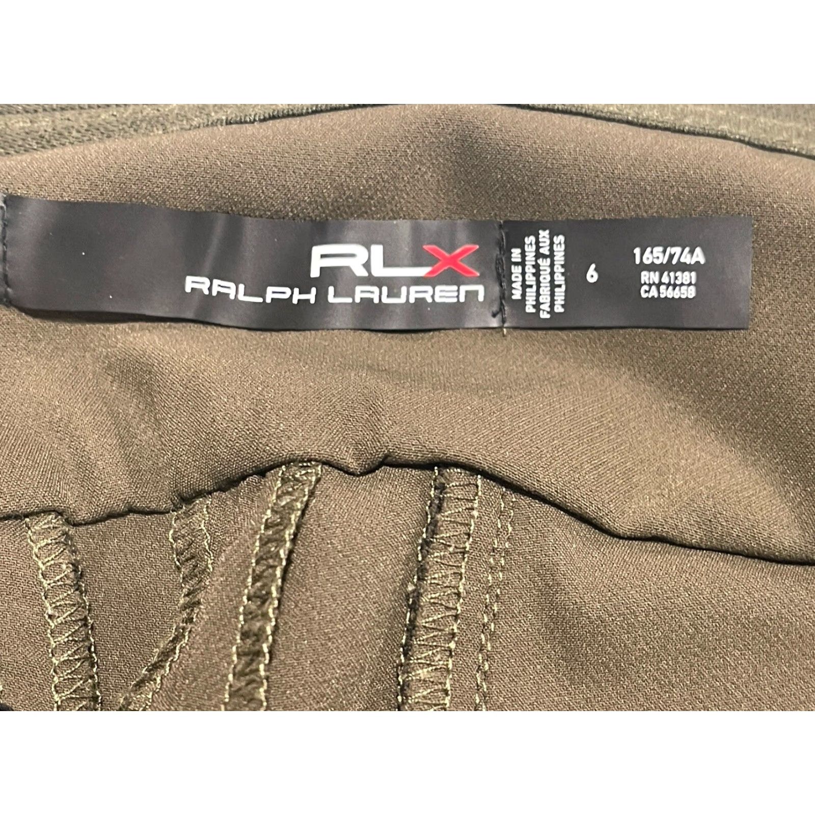 RLX Ralph Lauren RLX Ralph Lauren Golf Stretch Pants Women's Size 6 Green Chino Flat Front 28" Inseam Stretch Machine Washable Womens Size 28" / US 6 / IT 42 - 5 Thumbnail