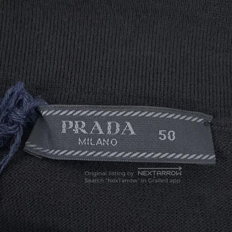 Prada Prada Black Cotton Knit Long Sleeve Shirt. Size US L / EU 52-54 / 3 - 5 Thumbnail