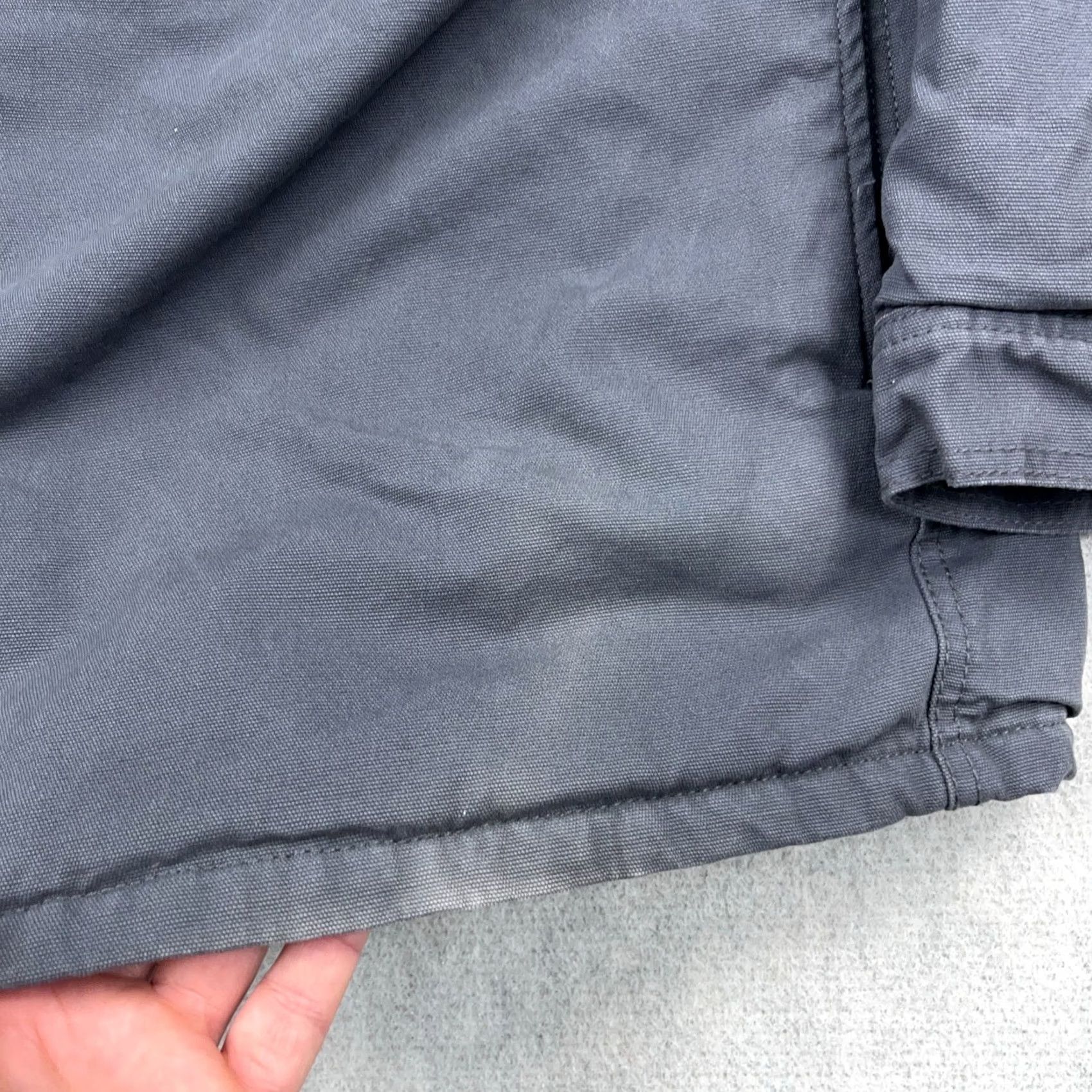 Vintage VINTAGE Brahma Shacket Men XL Gray Canvas Quilt Lined Over Shirt Jacket Work Wear Hooded Size US XL / EU 56 / 4 - 5 Thumbnail