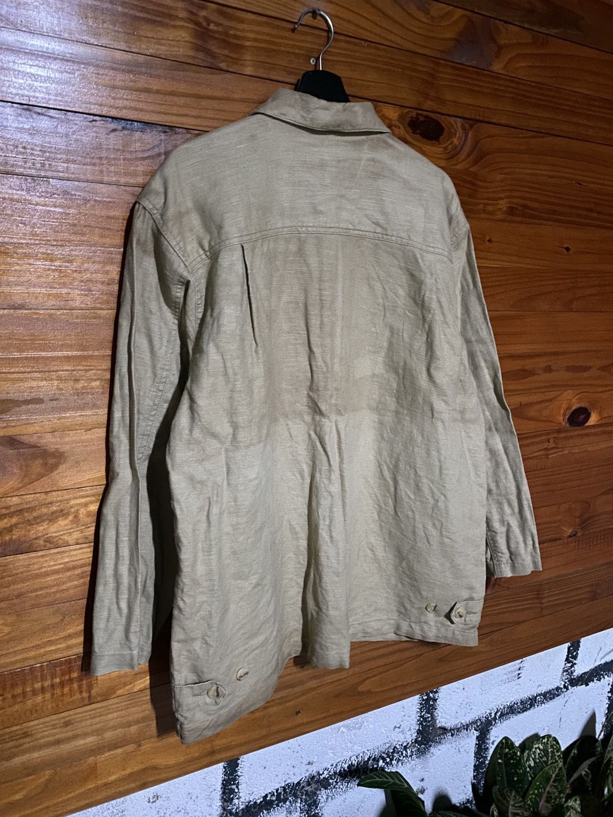 Japanese Brand Vintage Hillcop Beige Linen-Blend Casual Work Jacket Size US M / EU 48-50 / 2 - 10 Thumbnail