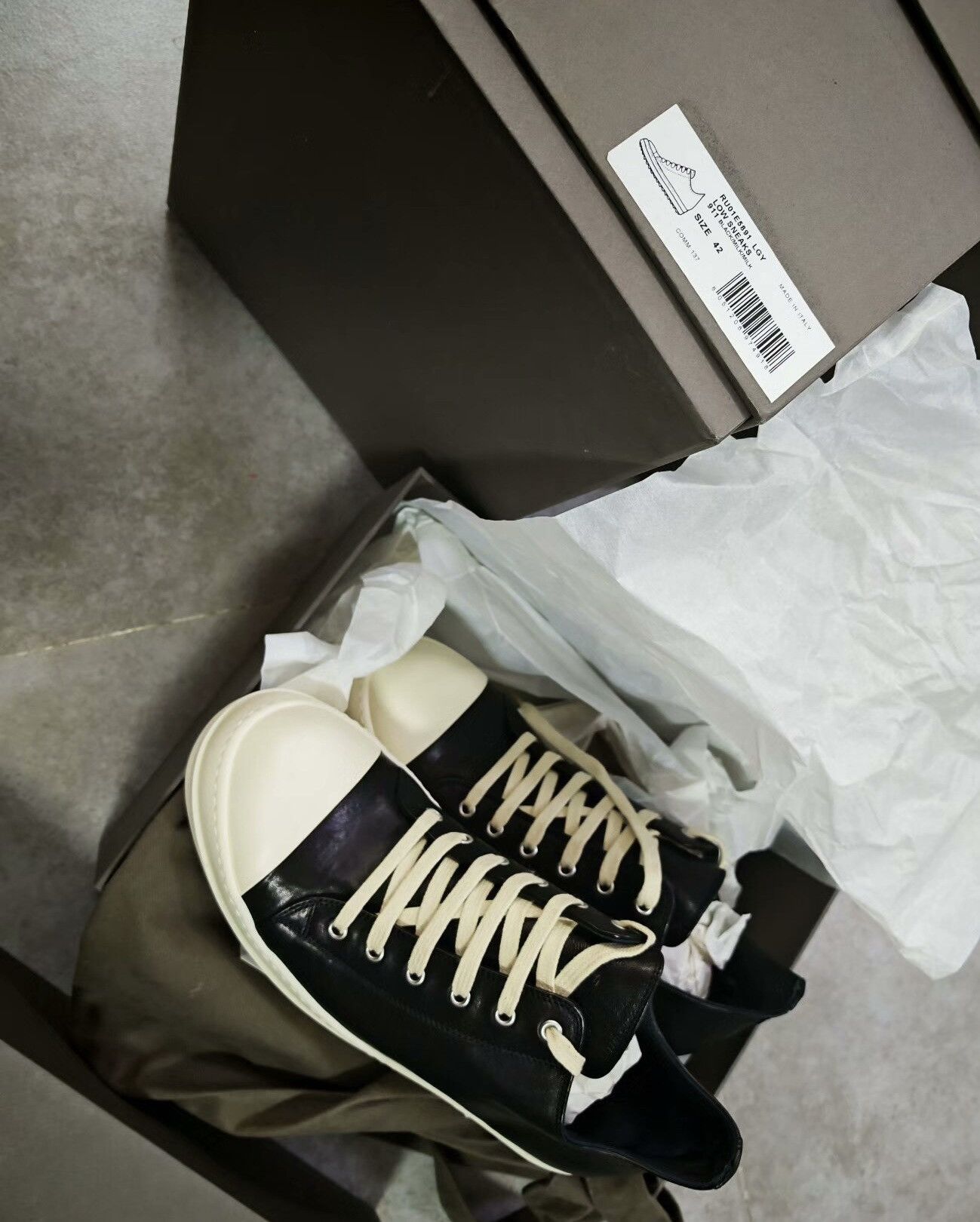 Rick Owens Rick Owens Mainline black "Geobasket" sneakers Size US 7 / EU 40 - 5 Thumbnail
