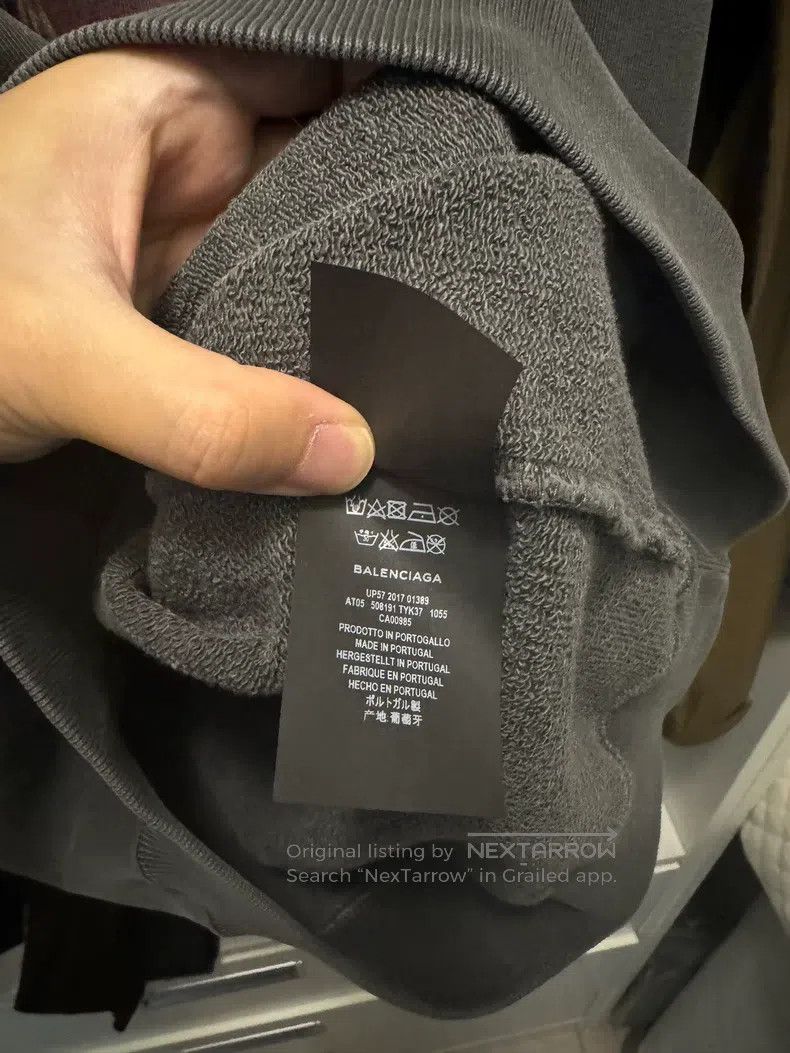 Balenciaga Balenciaga Gray men's sweatshirt/hoodie Size US S / EU 44-46 / 1 - 5 Thumbnail