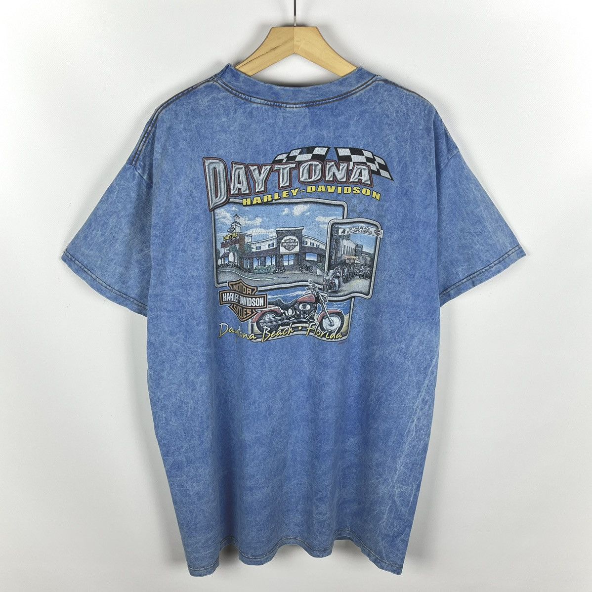 Harley Davidson Vintage Harley Davidson Daytona biker washed rare tee 2001 Size US XL / EU 56 / 4 - 1 Thumbnail