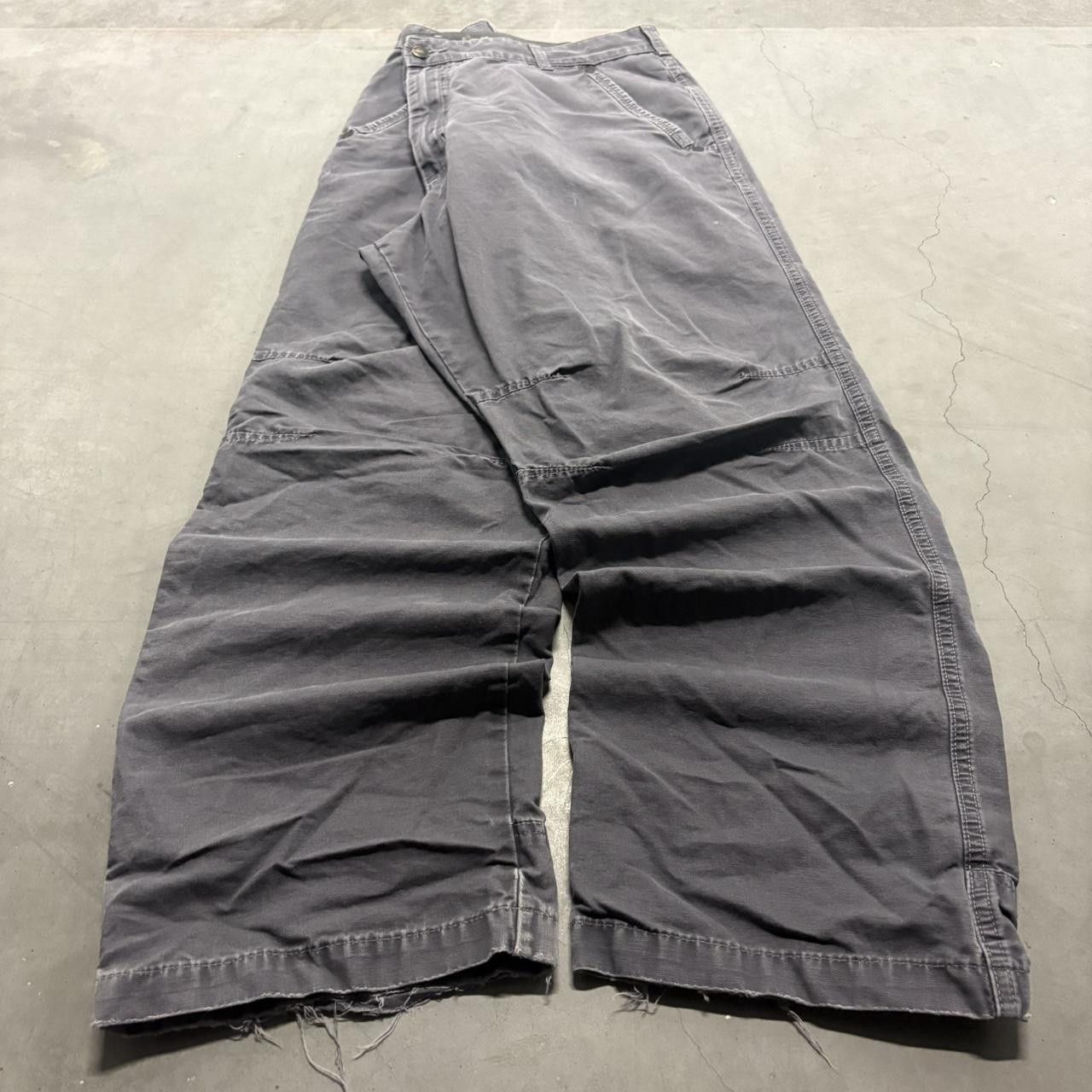 Vintage Crazy Vintage Y2K/2000s Super Baggy Grey Workwear Style Streetwear Pants! Size US 38 / EU 54 - 3 Thumbnail