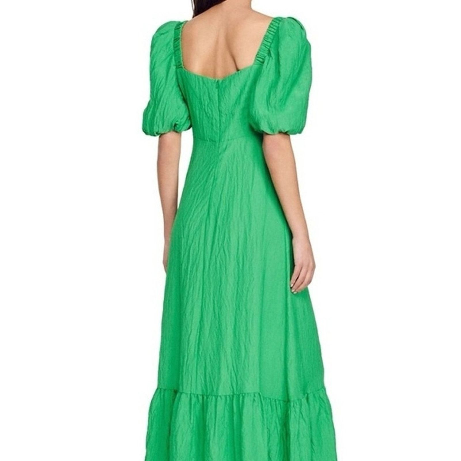 Sandro NWT! Sandro Elegant Green Puff Sleeve Dress, Size 40 Size M / US 6-8 / IT 42-44 - 5 Thumbnail