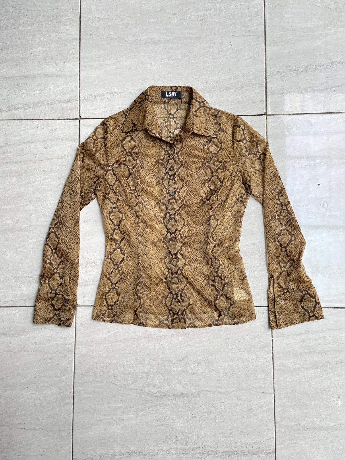 Designer × Japanese Brand Last Scene New York Snake Mesh Shirt Size S / US 4 / IT 40 - 6 Thumbnail