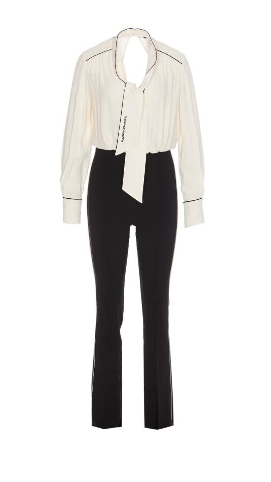 Elisabetta Franchi ELISABETTA FRANCHI Women Straight Pants TU04251E2 E84 White Size 26" / US 2 / IT 38 - 1 Thumbnail