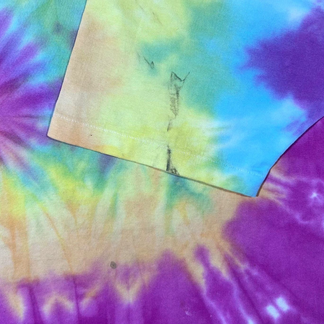 Anvil VINTAGE Anvil T-Shirt Multicolour Tie Dye 90s XL L Short Sleeve Round Neck Mens Works Blank Single Stitch T-Shirt Size US L / EU 52-54 / 3 - 4 Thumbnail