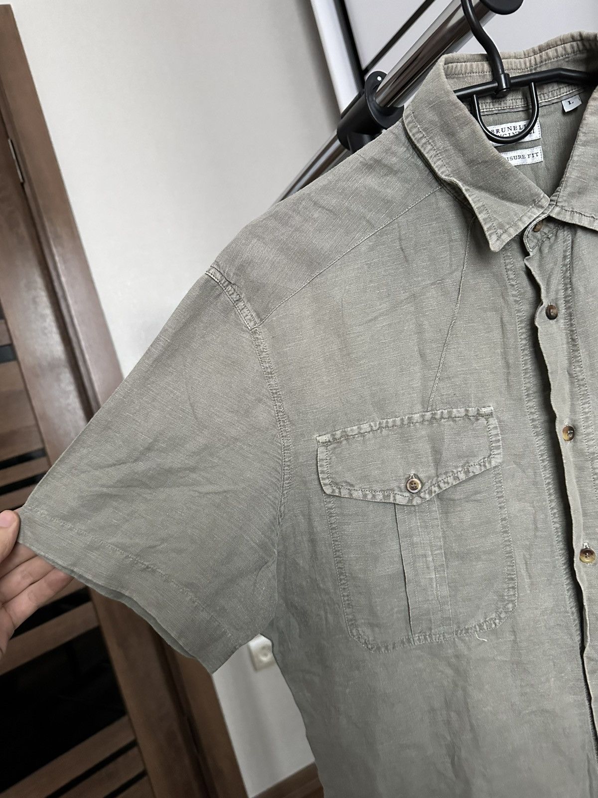 Brunello Cucinelli Brunello Cucinelli Linen Shirt Button Up Size US L / EU 52-54 / 3 - 7 Thumbnail