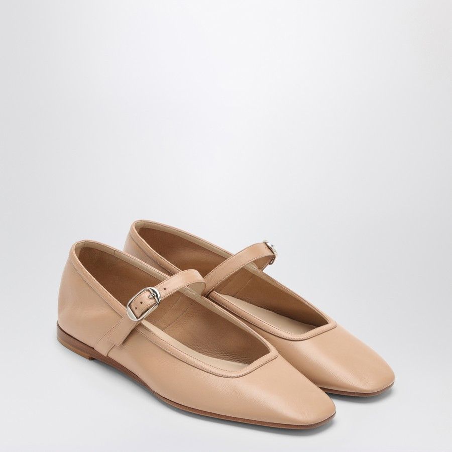 Le Monde Beryl o1d2blof0824 Leather Mary Jane Ballerina in Beige Size US 6.5 / IT 36.5 - 2 Thumbnail