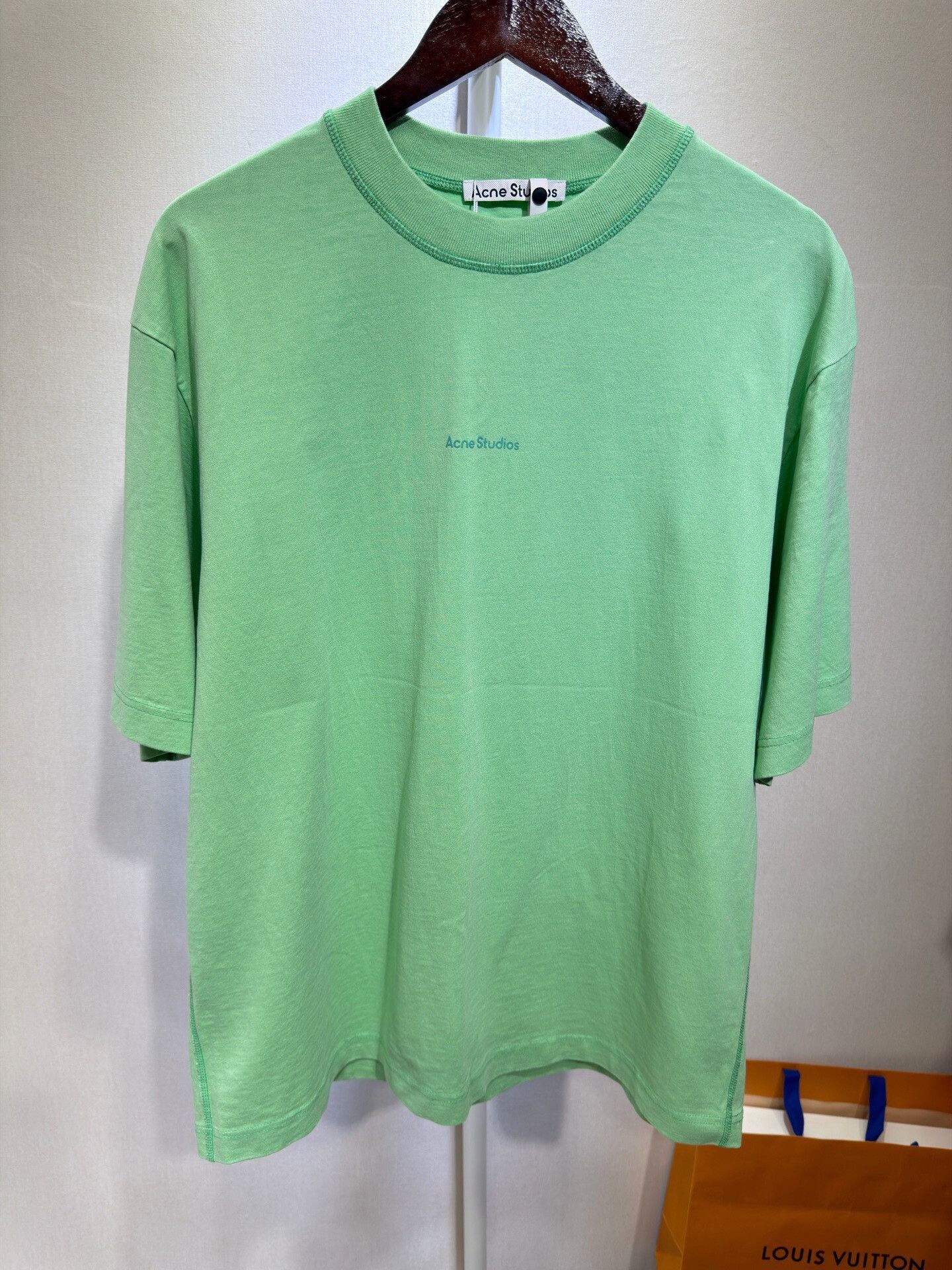 Acne Studios Acne Studios Green Embroidered Logo T-Shirt Size US M / EU 48-50 / 2 - 1 Thumbnail