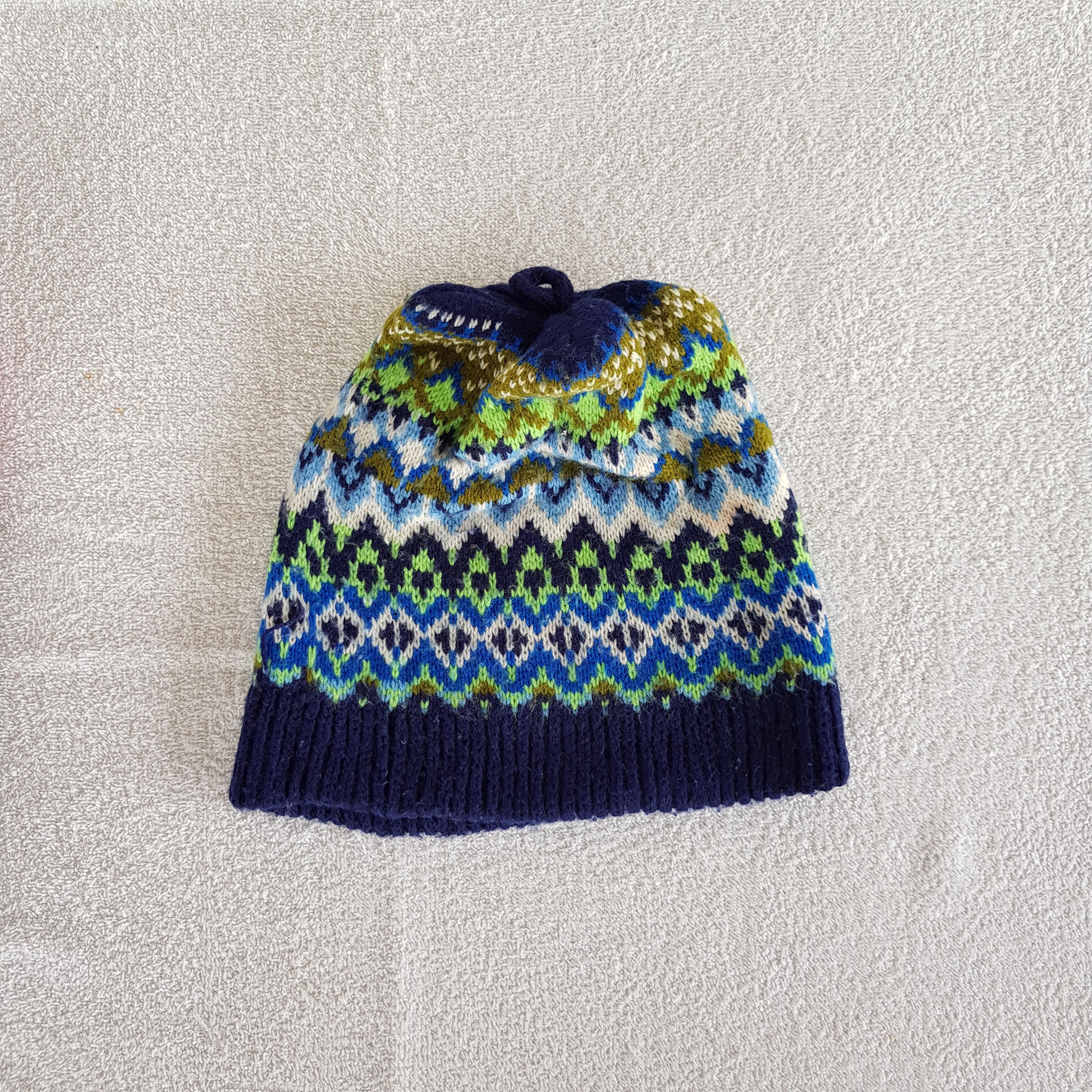 Japanese Brand Vintage Japanese Psychedelic Beanie Motif Snow Caps Hats Size ONE SIZE - 5 Thumbnail