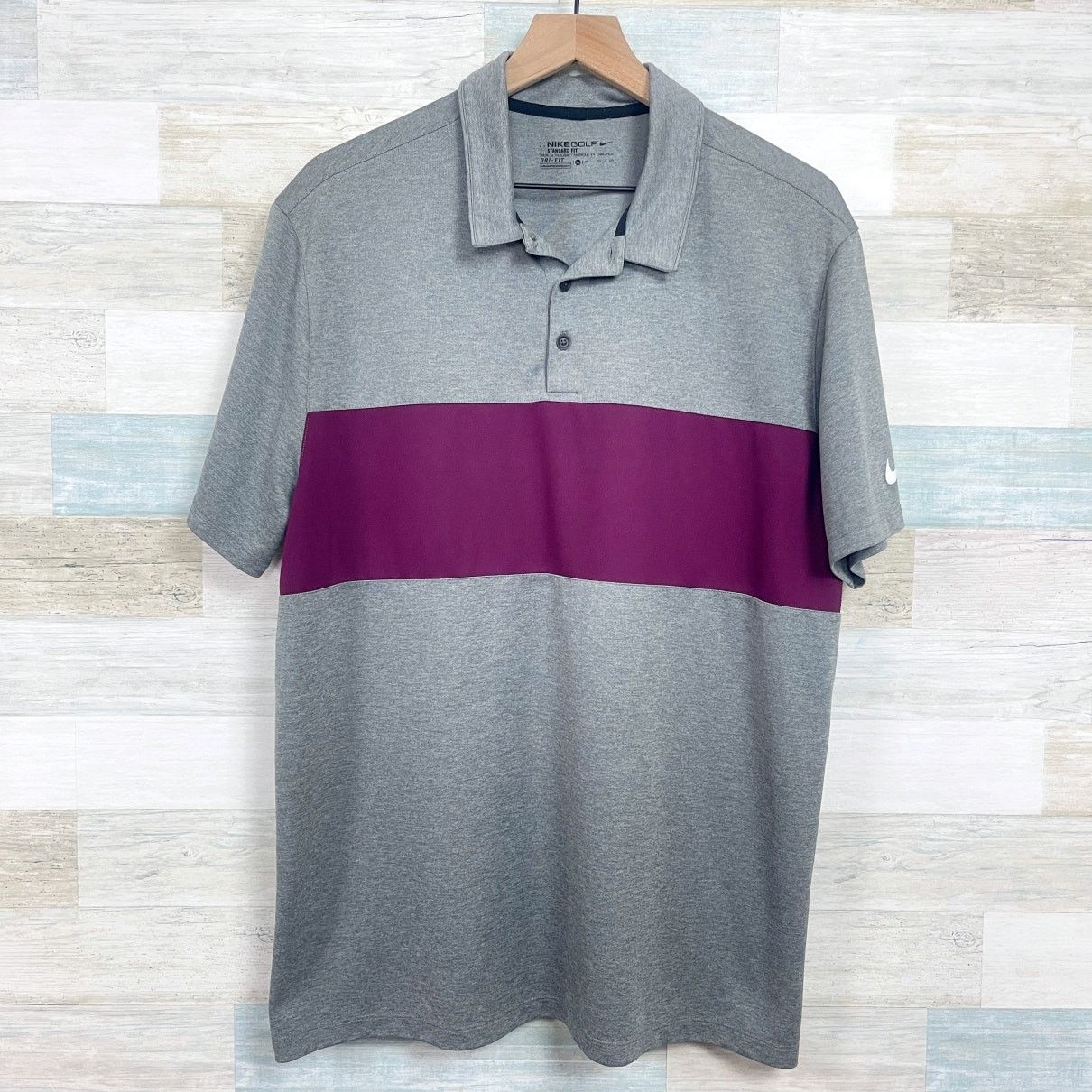 Nike Nike GOLF Breathe Colorblock Polo Shirt Gray Dri Fit Mens XL Size US XL / EU 56 / 4 - 1 Thumbnail