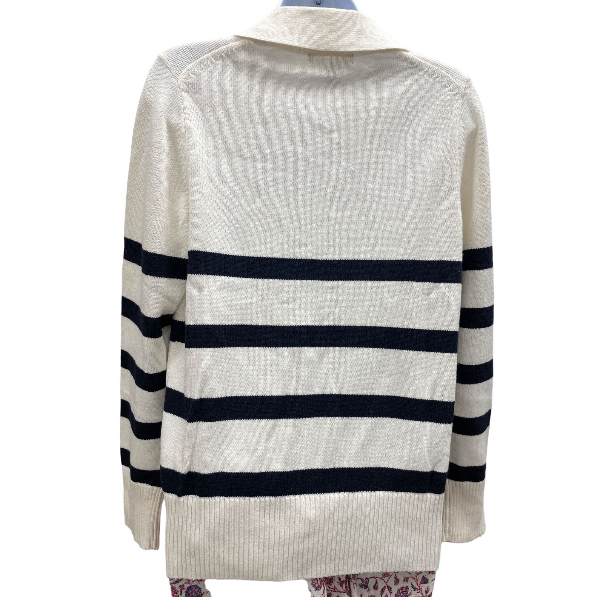 Banana Republic Banana Republic Women Off White Navy Blue Striped Sweater Si Size S / US 4 / IT 40 - 2 Thumbnail
