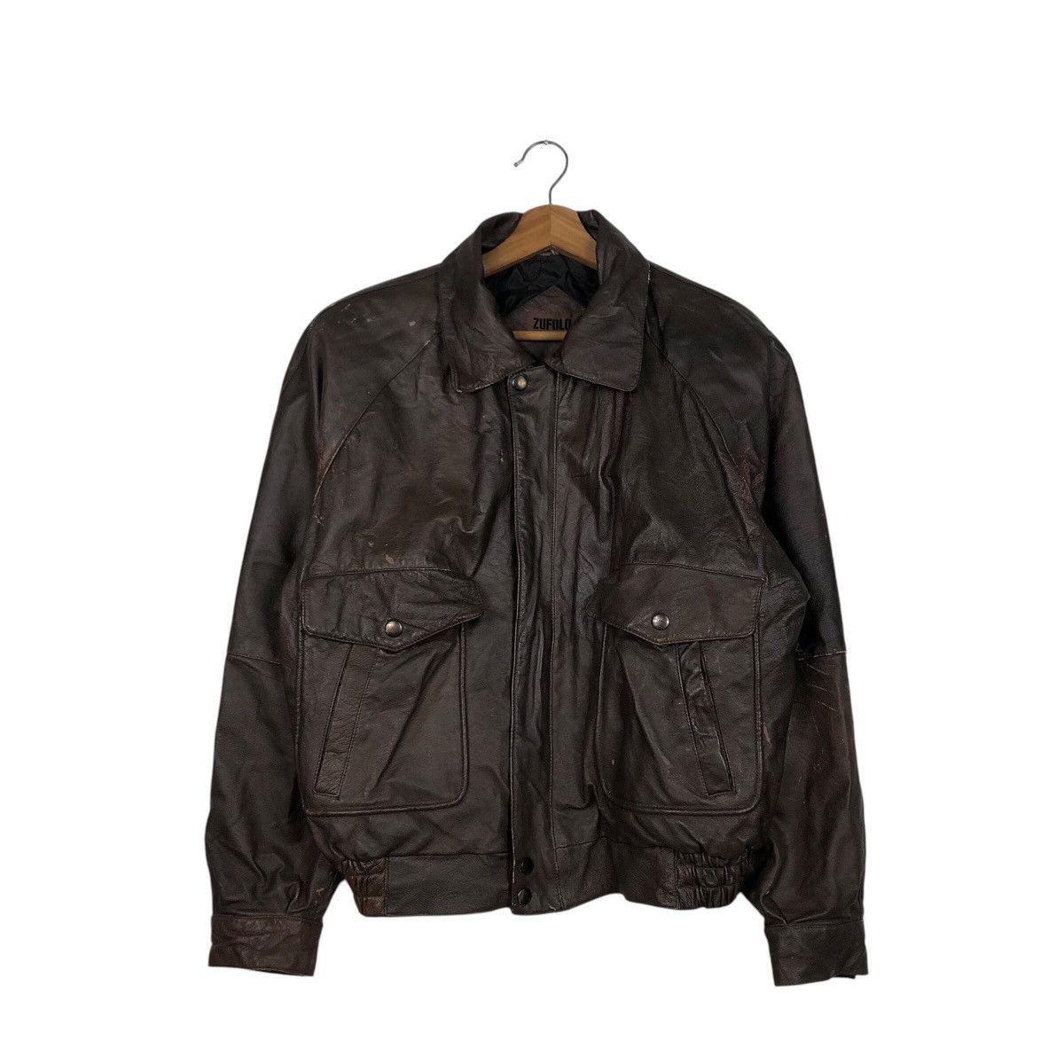 Japanese Brand 📌Vintage Genuine Leather Jacket Zufolo Blanket Issey Miyake Size US M / EU 48-50 / 2 - 2 Thumbnail