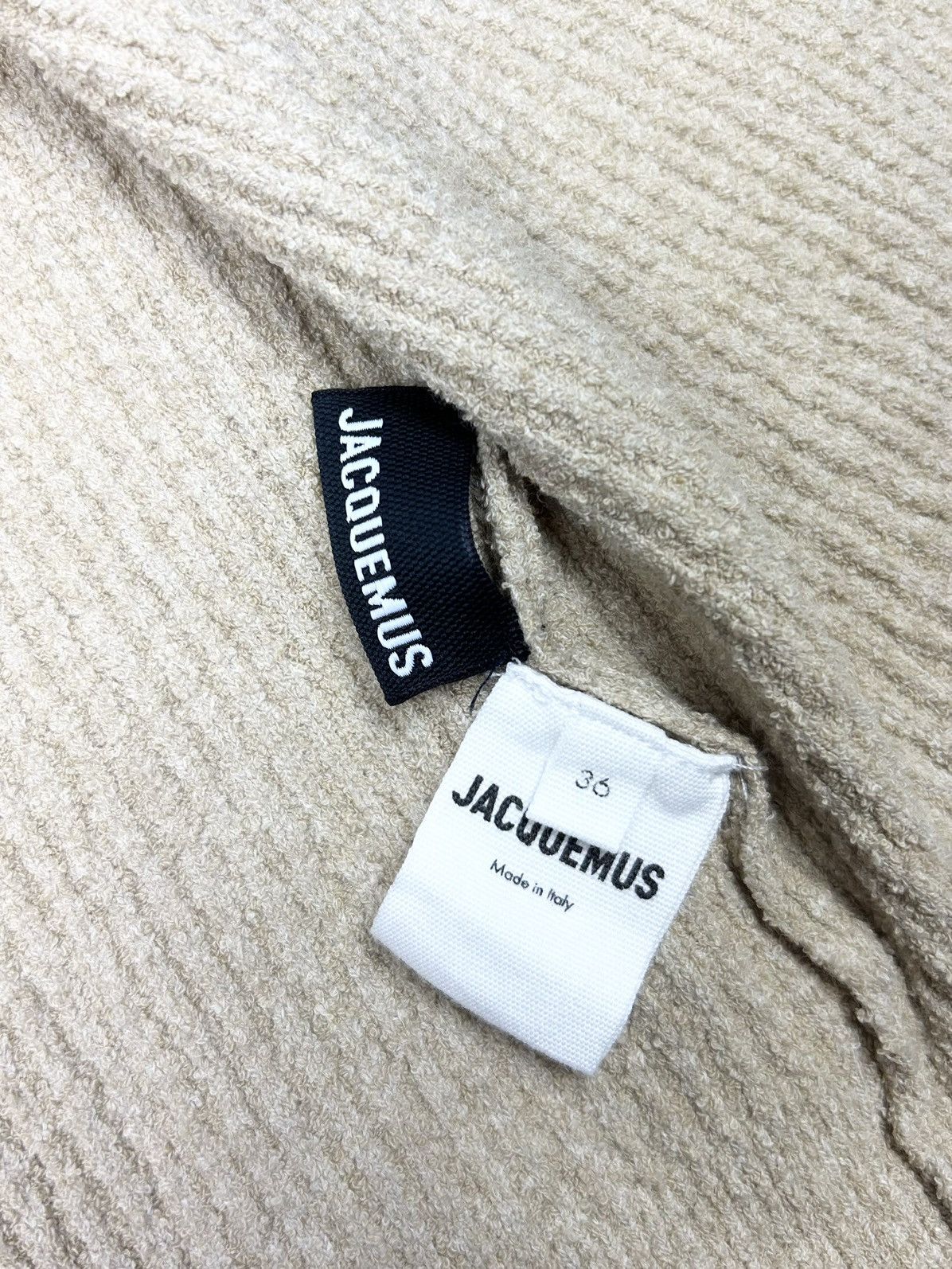 Jacquemus Luxury Jacquemus Le Cardigan Beige Sweater Size S / US 4 / IT 40 - 8 Thumbnail