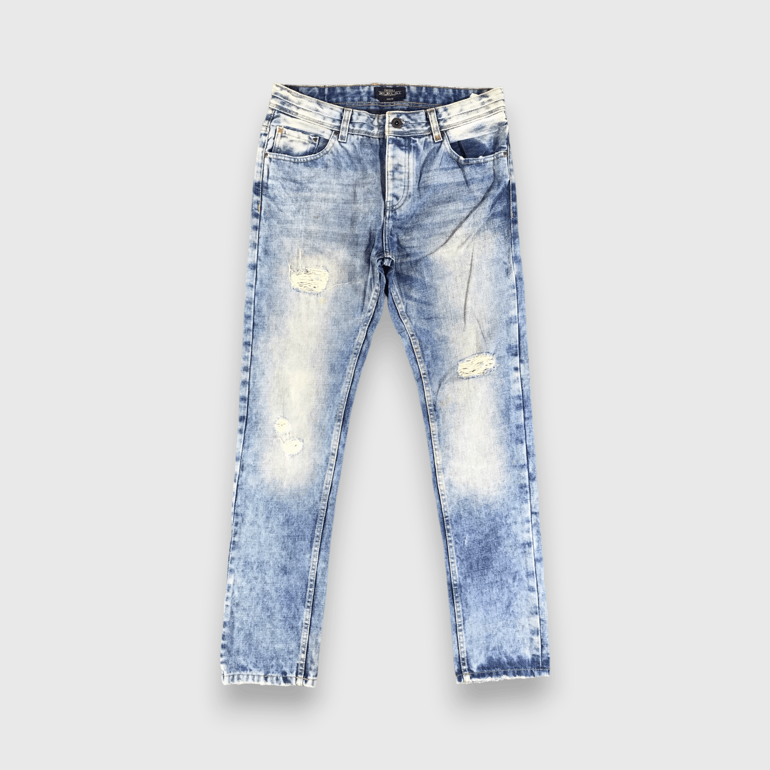 Bershka Bershka Jeans Acid Wash Slim Fit Denim -J2816 Size US 34 / EU 50 - 1 Thumbnail