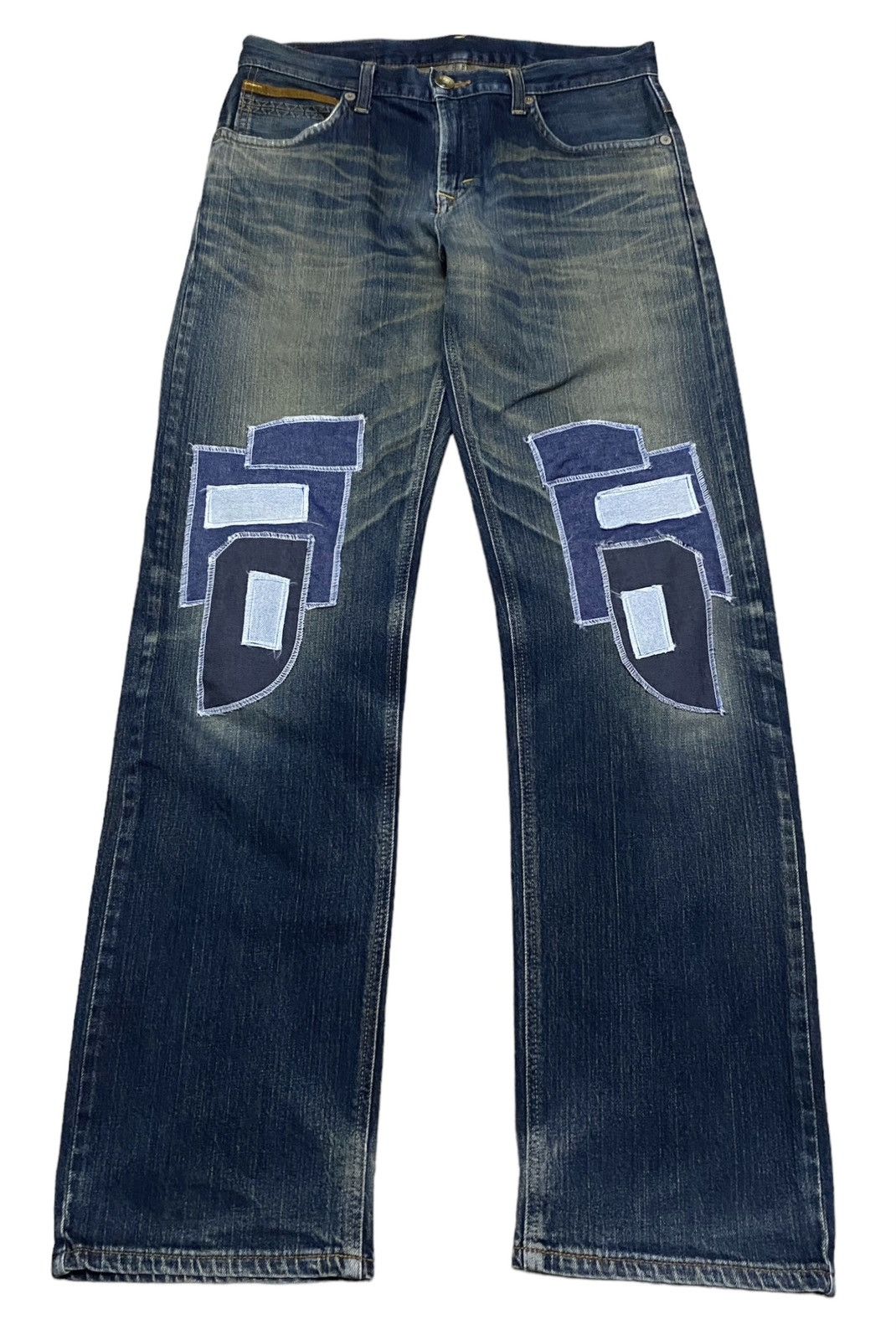image of Very Design Vintage Brand Edwin Patchwork Jeans 1990S in Denim, Men's (Size 32)