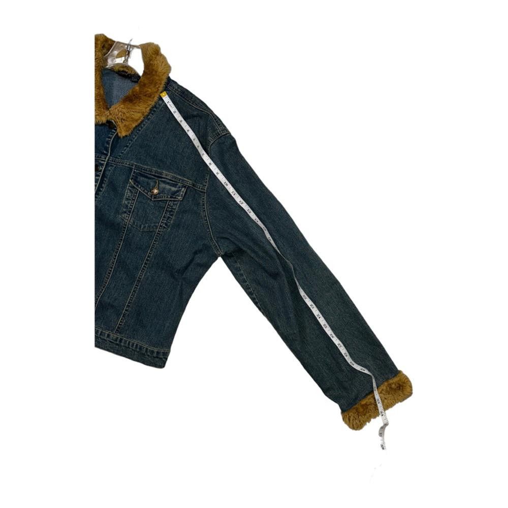 Designer Denim Jacket W Faux Fur Size 3X Size 3XL / US 20-22 - 6 Thumbnail