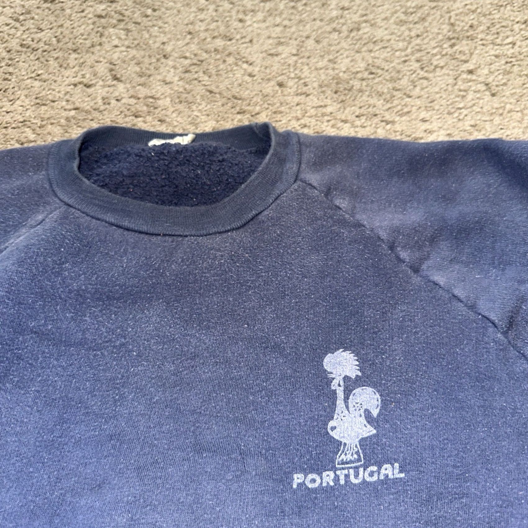 Vintage VINTAGE Portugal Sweatshirt Mens Large Pullover Faded Skater 80s 90s Blue Logo Graphic Print Regular Fit Mens Size US S / EU 44-46 / 1 - 6 Thumbnail