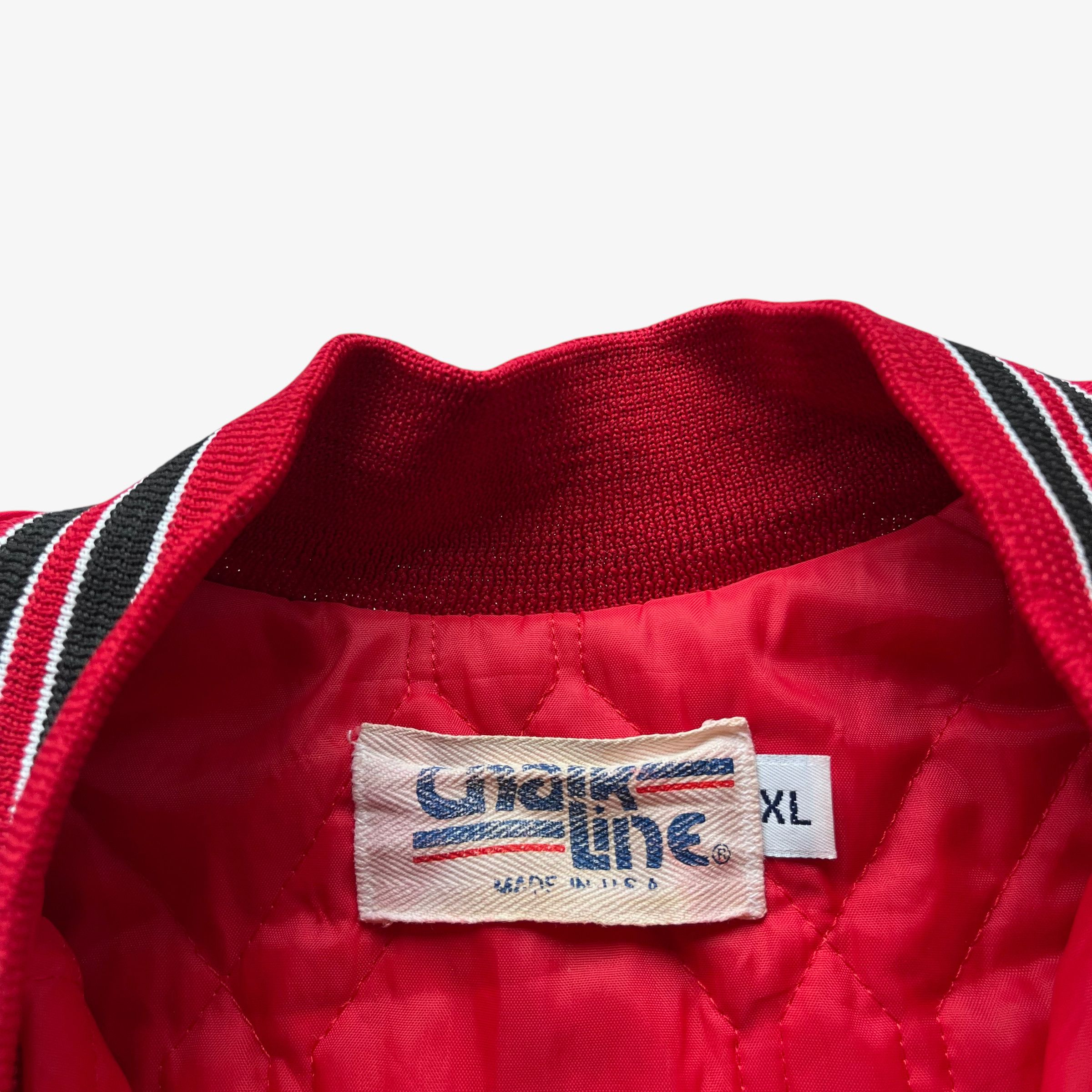 Chalk Line Vintage 90s Chalk Line NBA Chicago Bulls Varsity Jacket Size US L / EU 52-54 / 3 - 3 Thumbnail