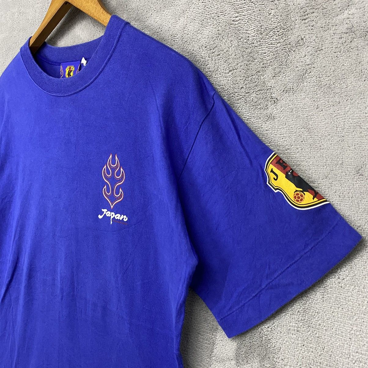 Japanese Brand × Vintage Rare MORISHIMA Japan Football Association Sony 1998 Flane Size US L / EU 52-54 / 3 - 3 Thumbnail