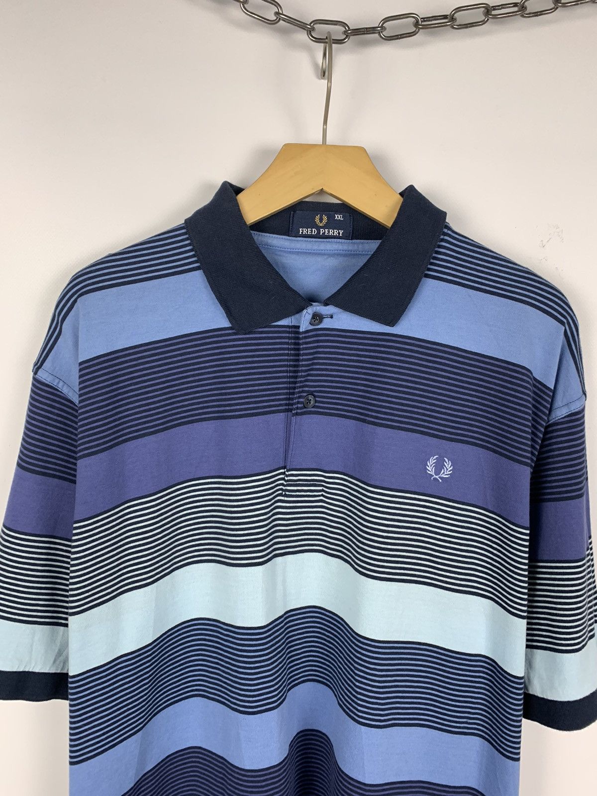 Fred Perry Vintage Fred Perry Striped Polo Luxury casual Size US XXL / EU 58 / 5 - 2 Thumbnail