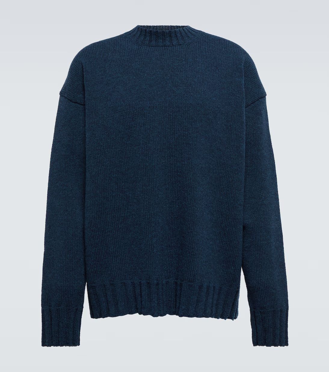 Jil Sander o1y1124 Long Sleeves Wool Sweater in Royal Navy Size US M / EU 48-50 / 2 - 1 Thumbnail