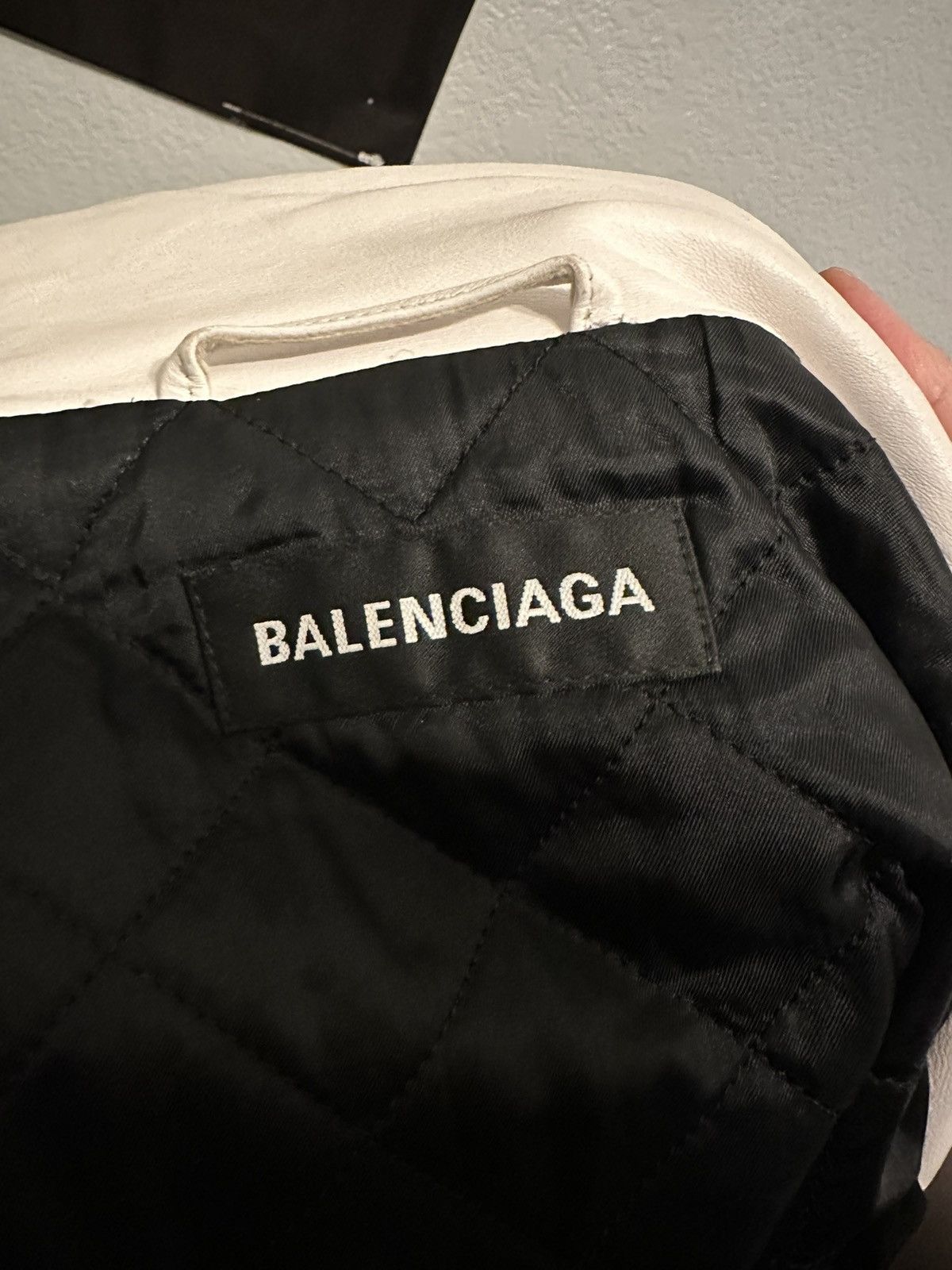 Balenciaga Balenciaga white leather jacket Size US XL / EU 56 / 4 - 7 Thumbnail
