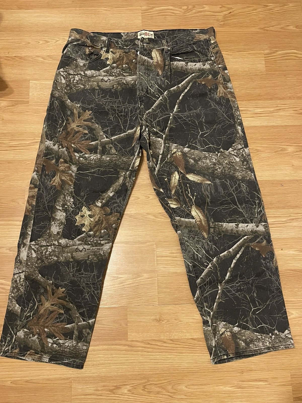 image of Stussy Real Tree Big Ol Jean in Black, Men's (Size 38)