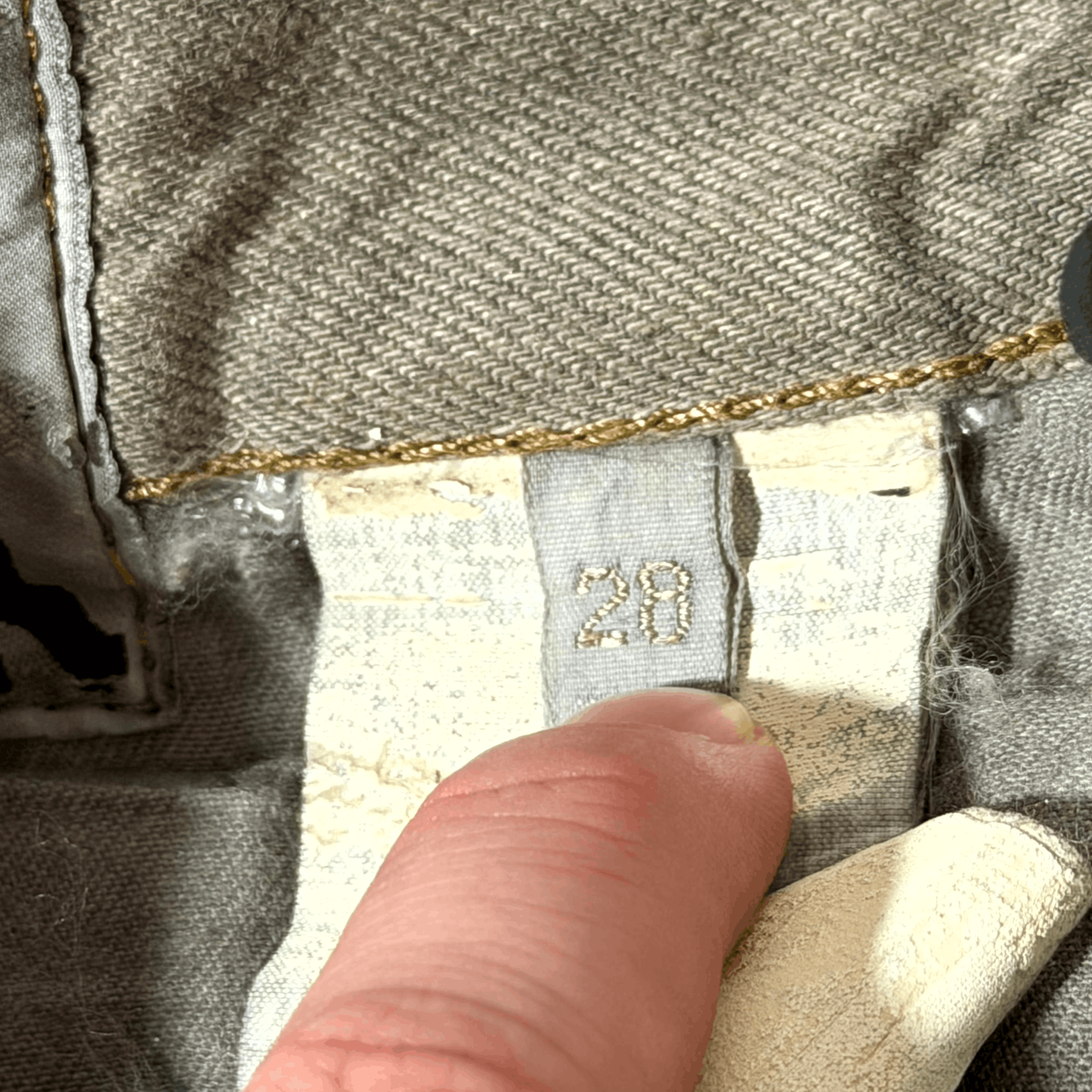 Rick Owens SS09 Rick Owens Gold Wax Strutter Banana Cut Denim Size US 28 / EU 44 - 12 Thumbnail