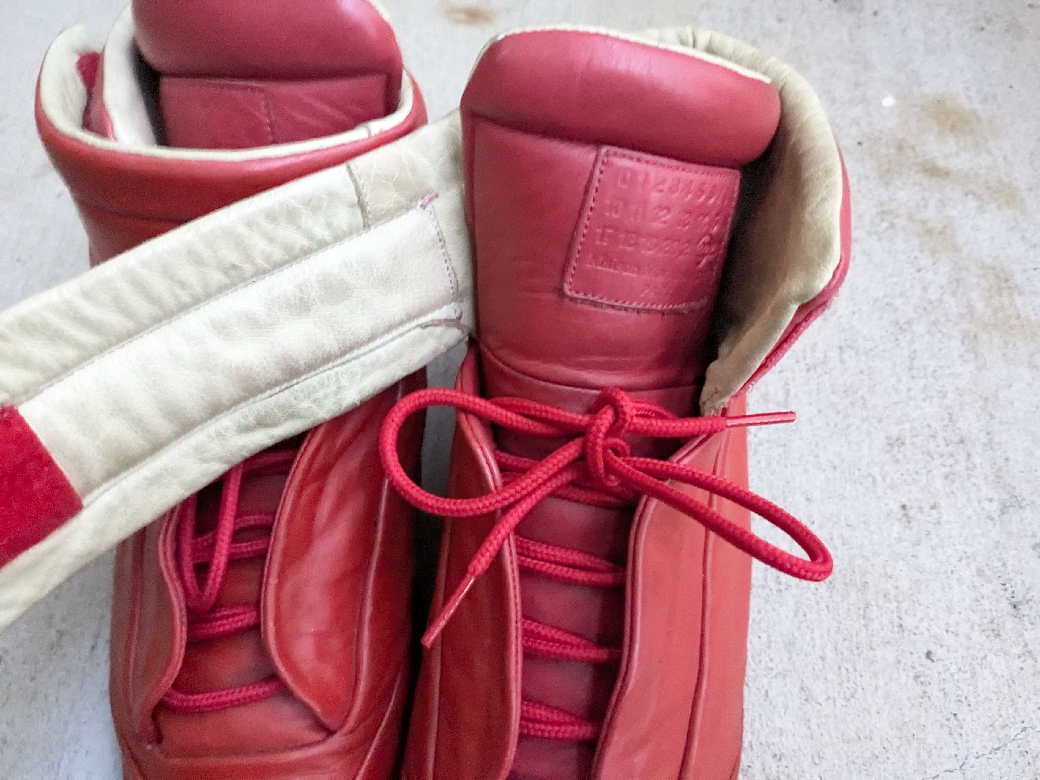 Maison Margiela Maison Margiela Future Red 11 44 Leather High Tops Size US 11 / EU 44 - 7 Thumbnail