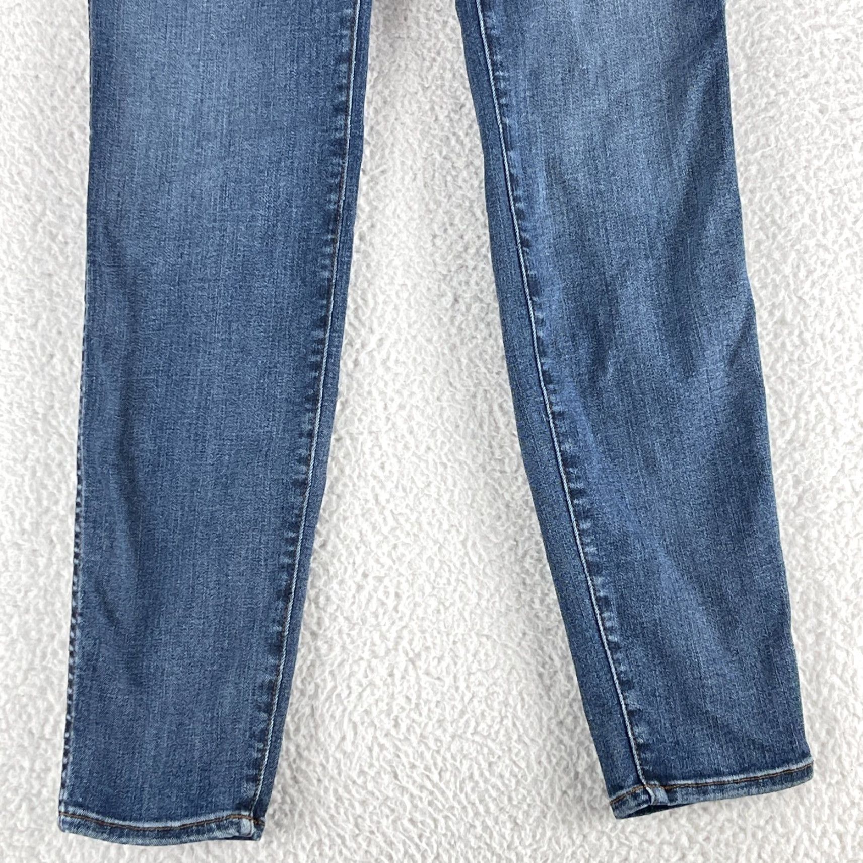 Vintage KUT from the Kloth Fab AB Mia Toothpick Skinny Jeans Womens High-Rise Size 6 Blue Denim 30" Waist 30" Inseam Regular Fit City Hippie 5-Pocket Womens Size 28" / US 6 / IT 42 - 3 Thumbnail