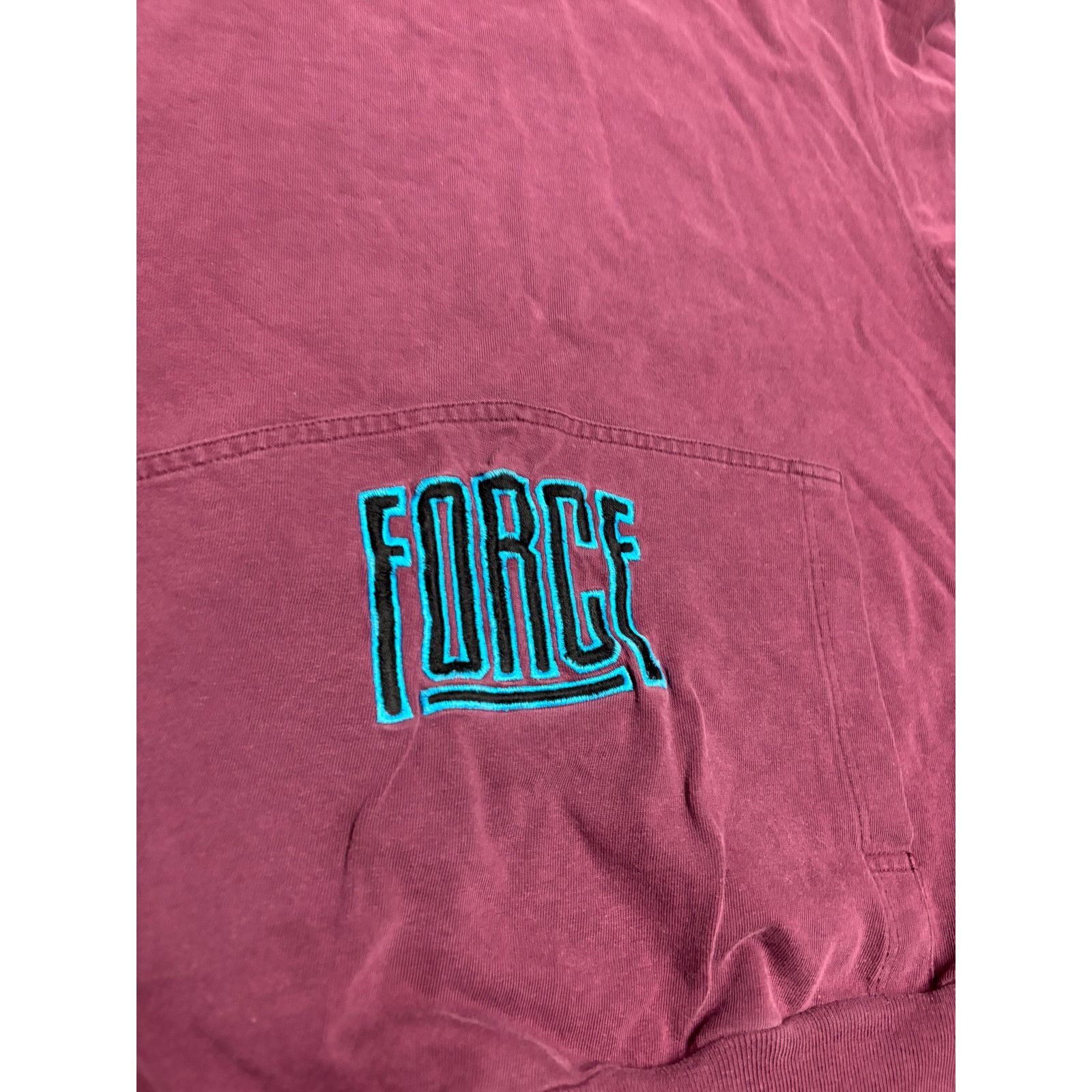 Nike × Vintage Vintage Nike Force Basketball Red Hoodie Sz M 90s Size US M / EU 48-50 / 2 - 4 Thumbnail