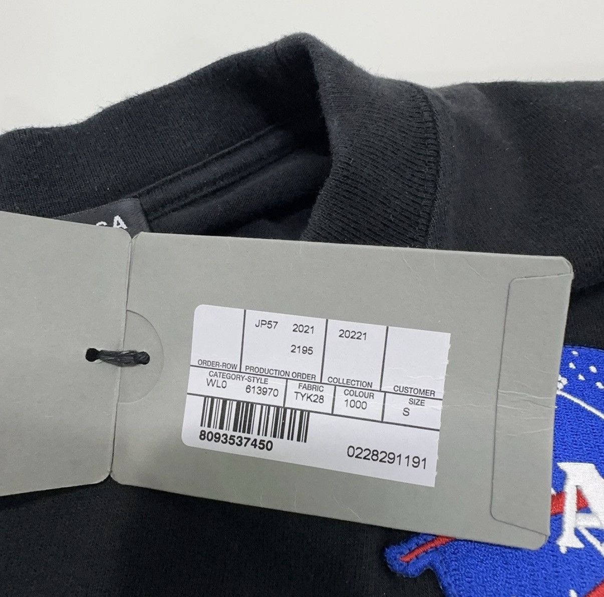 Balenciaga Balenciaga NASA Oversized Space Long Sleeve T-shirt Size US S / EU 44-46 / 1 - 5 Thumbnail