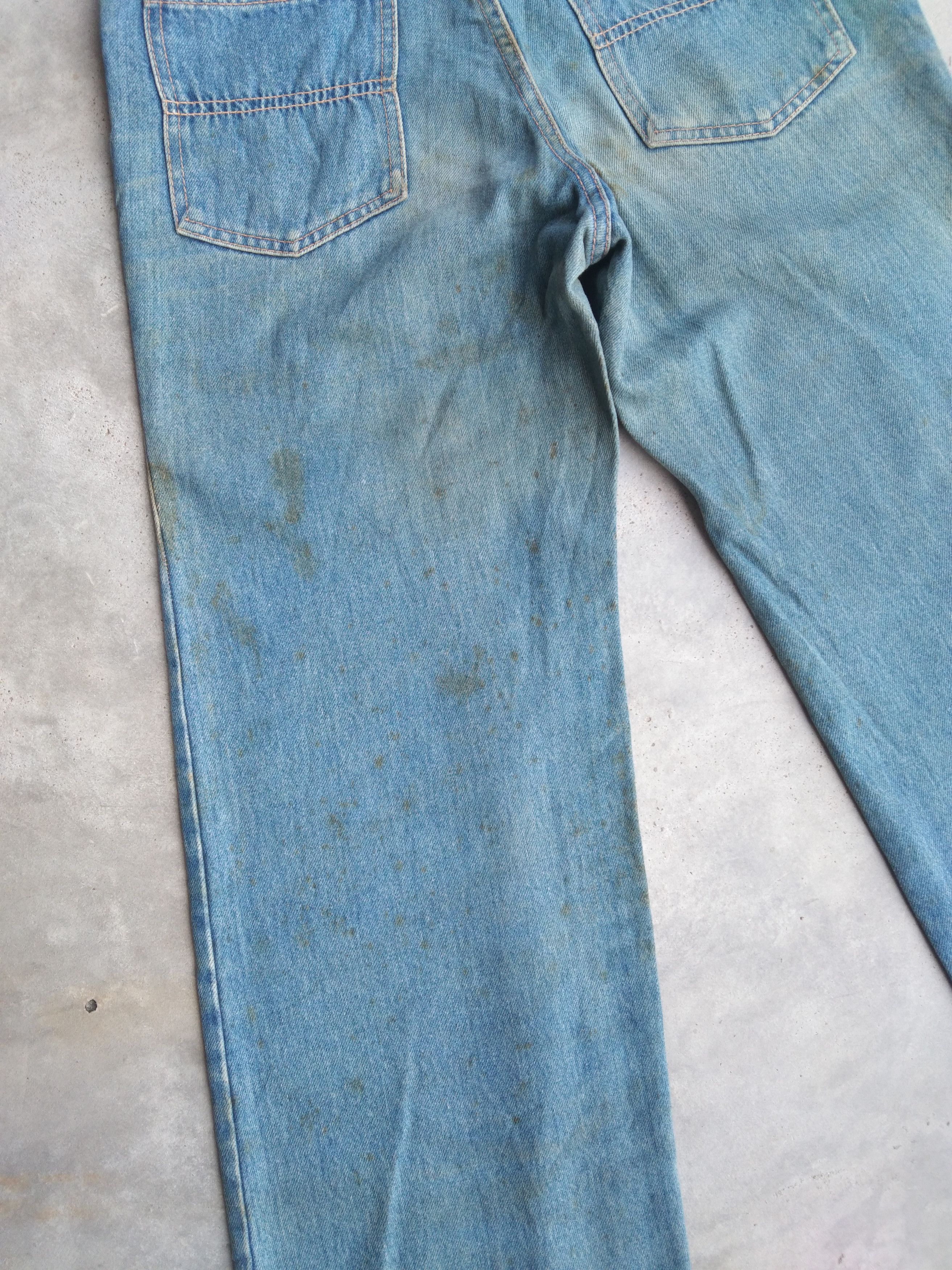Japanese Brand Vintage Wingler Dirty Rusty Straight Distressed Jeans 29x32 Size US 29 - 5 Thumbnail