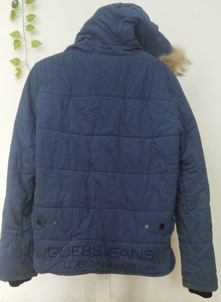 Guess GUESS Puffer Jacket Blue Goose Down with Hood Size US S / EU 44-46 / 1 - 2 Thumbnail