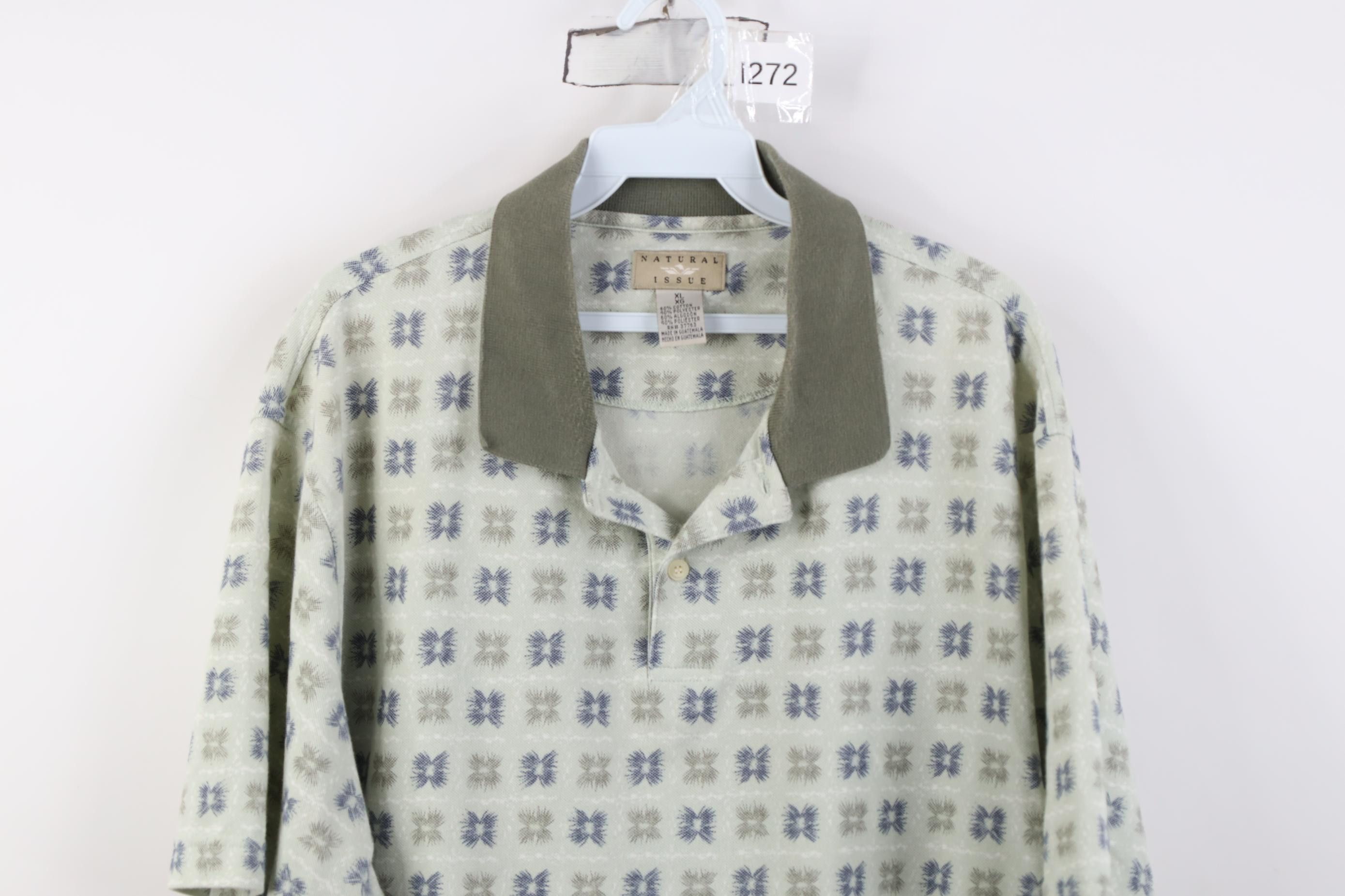 Vintage Vintage 90s Streetwear Flower Geometric Golf Polo Shirt Size US XL / EU 56 / 4 - 2 Thumbnail