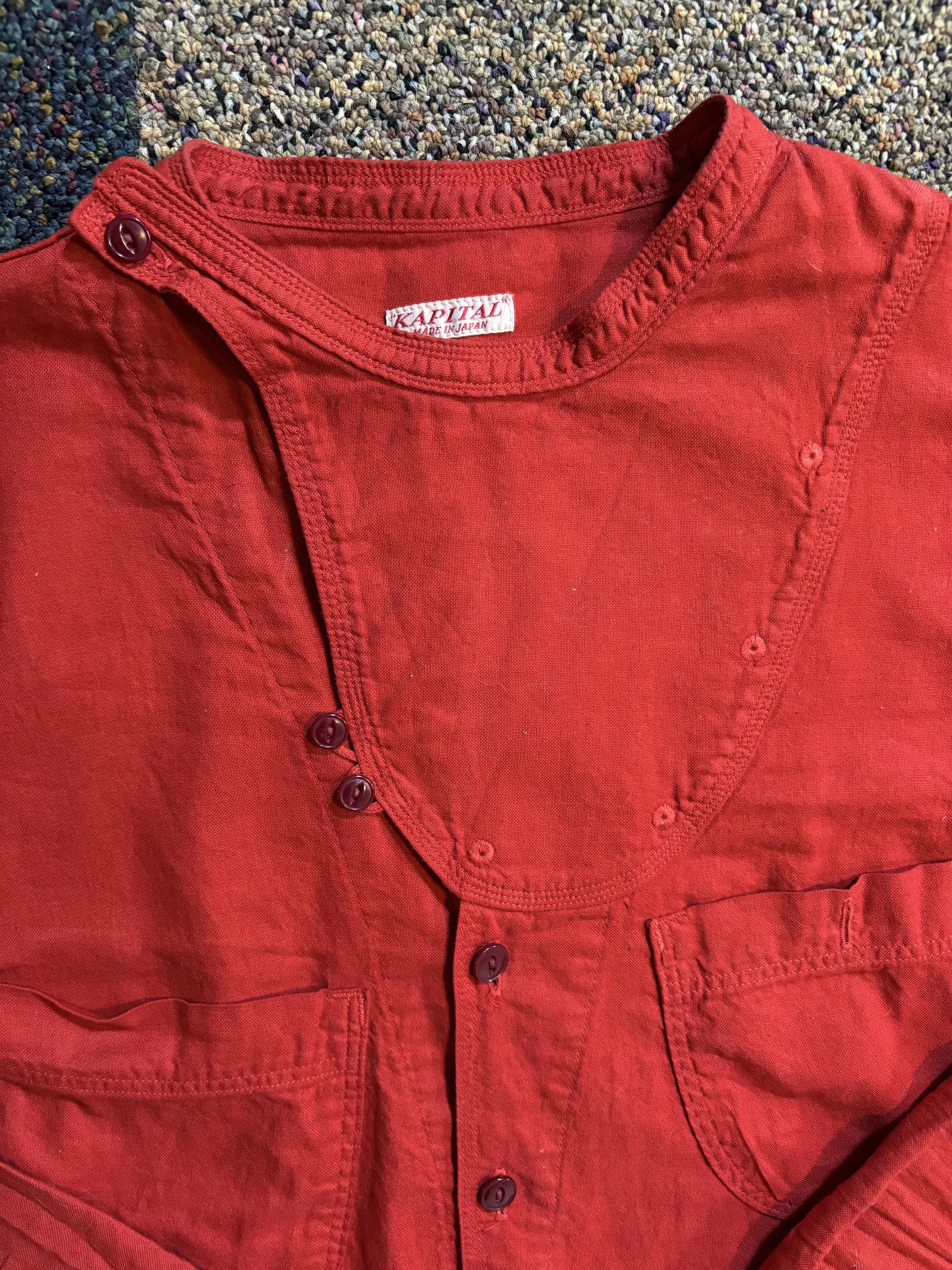 Kapital Kapital Red Bib shirt Size US L / EU 52-54 / 3 - 6 Thumbnail