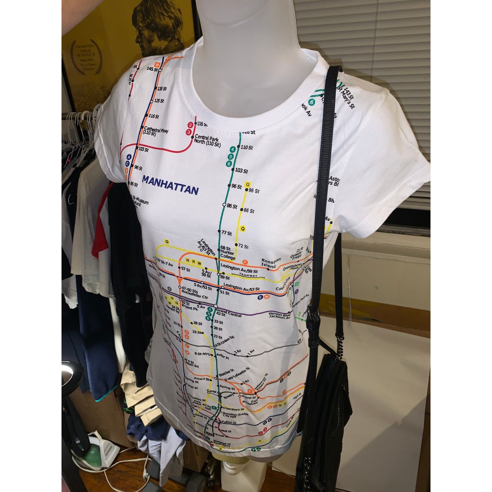 Other NYC Subway Line Manhattan Map Baby Tee Juniors L NWT MTA Size L / US 10 / IT 46 - 9 Thumbnail