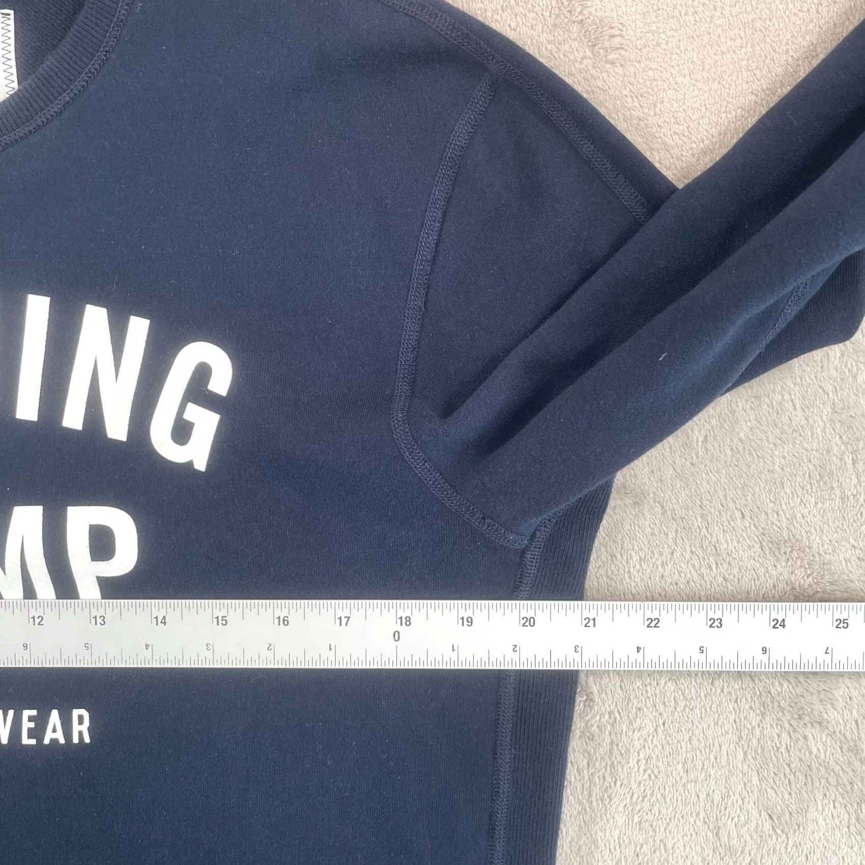 Reigning Champ Sweatshirt Medium Navy Center Logo Terry Cloth Crew Nwot Men in Blue, Men's — image 6 of 6