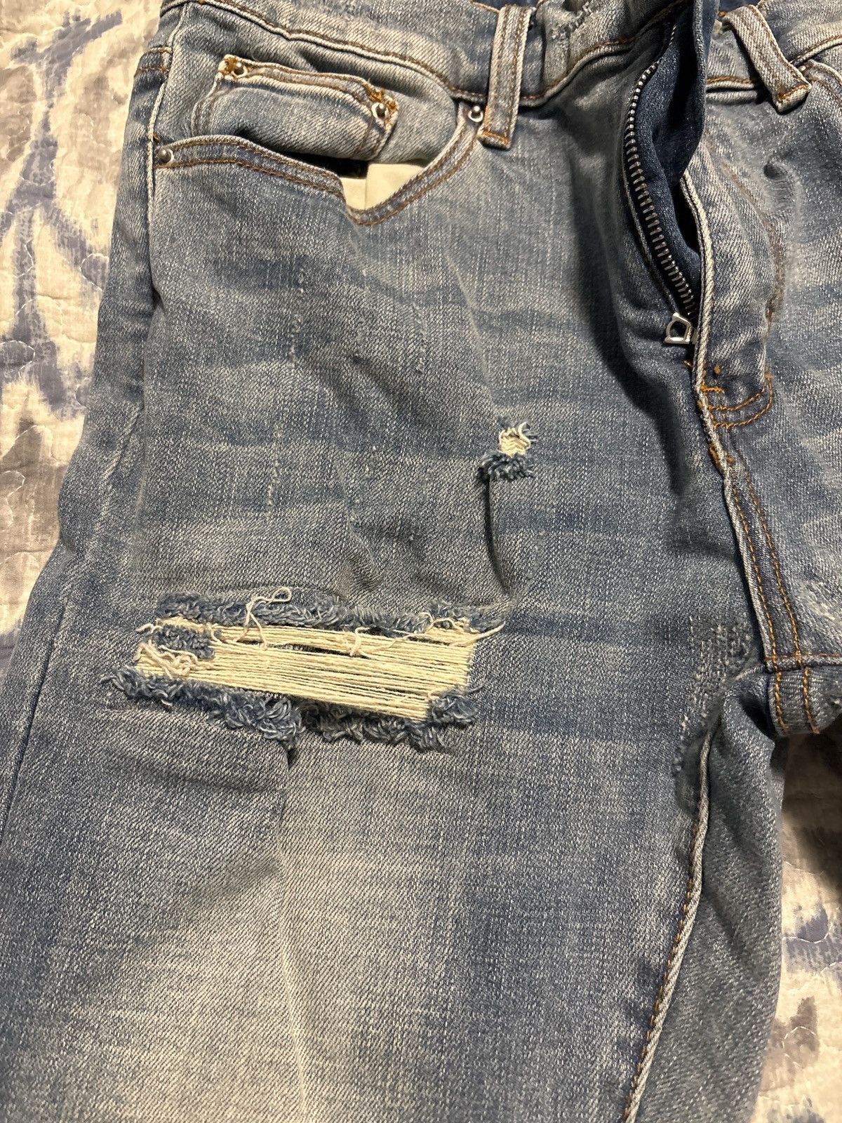 MNML Distressed Biker Jeans Size US 34 / EU 50 - 5 Thumbnail