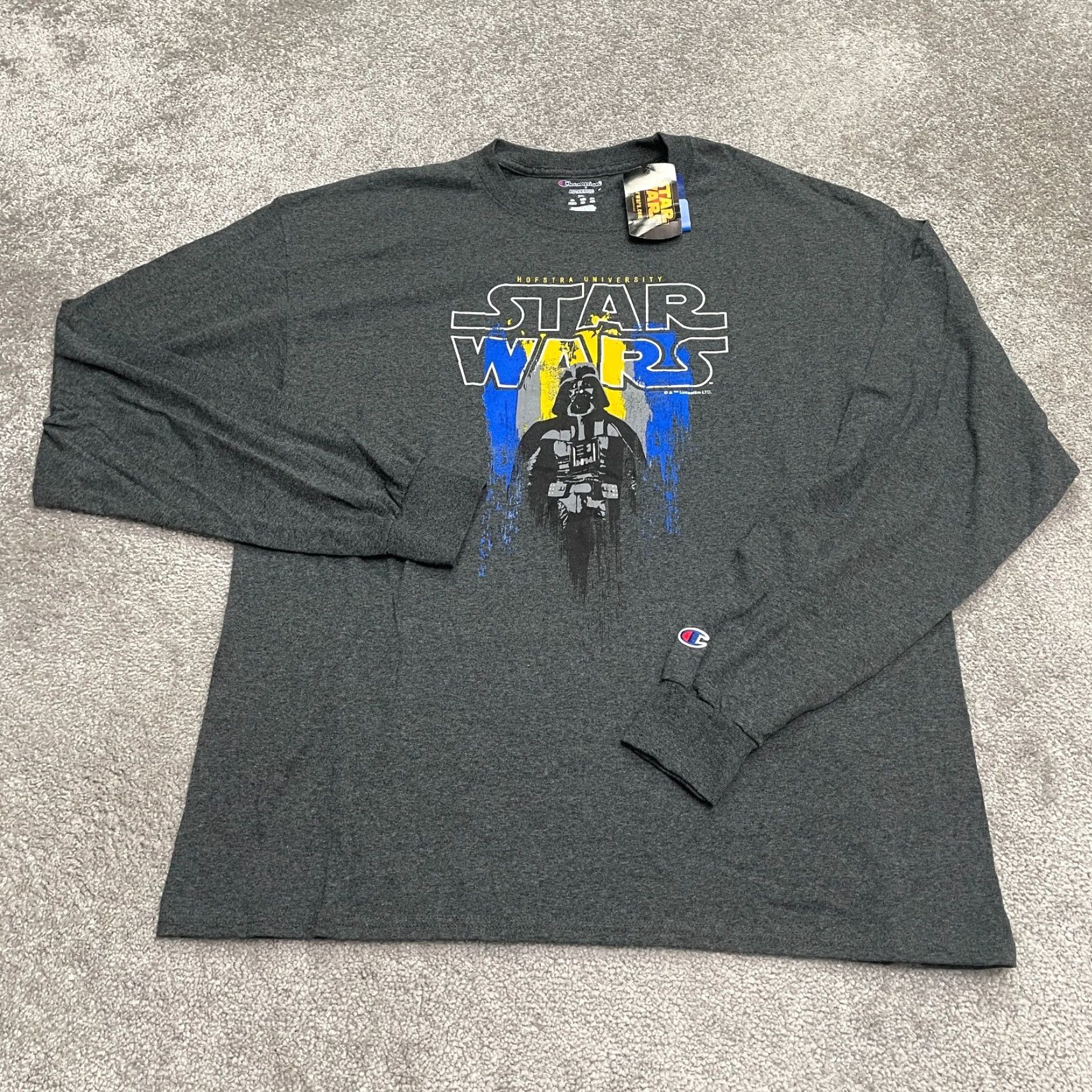Champion Champion Star Wars Graphic T-Shirt Mens XL Dark Gray Long Sleeve Crew Neck NWT Size US XL / EU 56 / 4 - 2 Thumbnail