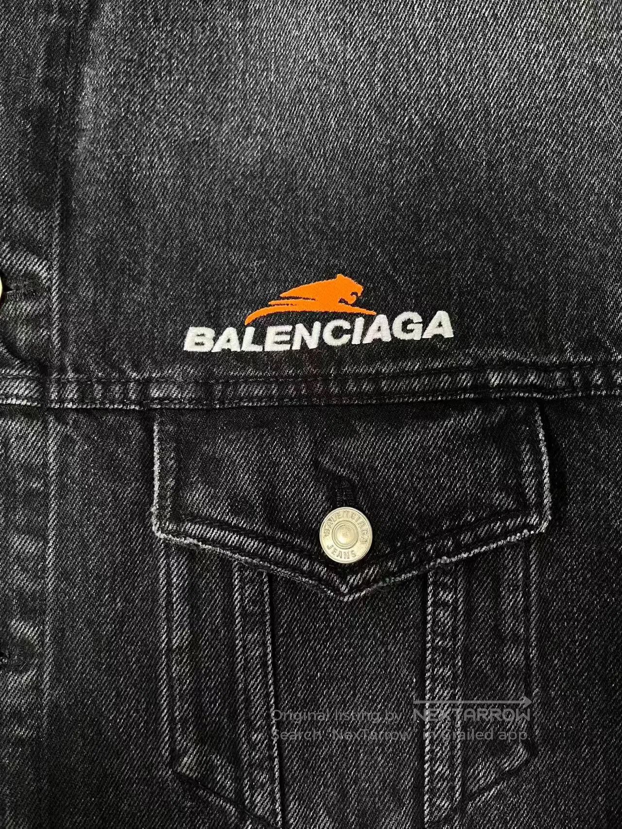 Balenciaga Balenciaga Black Denim Long Sleeve Jacket. Size XS / US 0-2 / IT 36-38 - 3 Thumbnail
