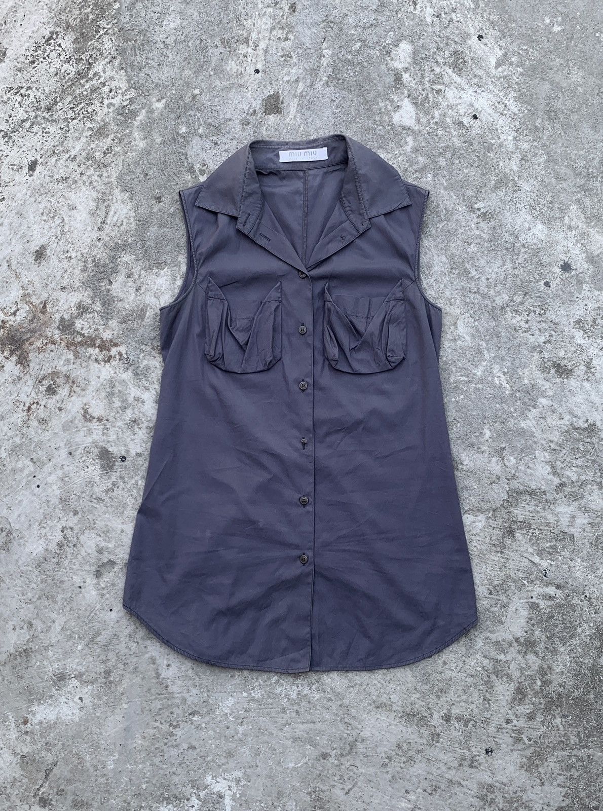 3D Pocket Sleeveless Shirt
