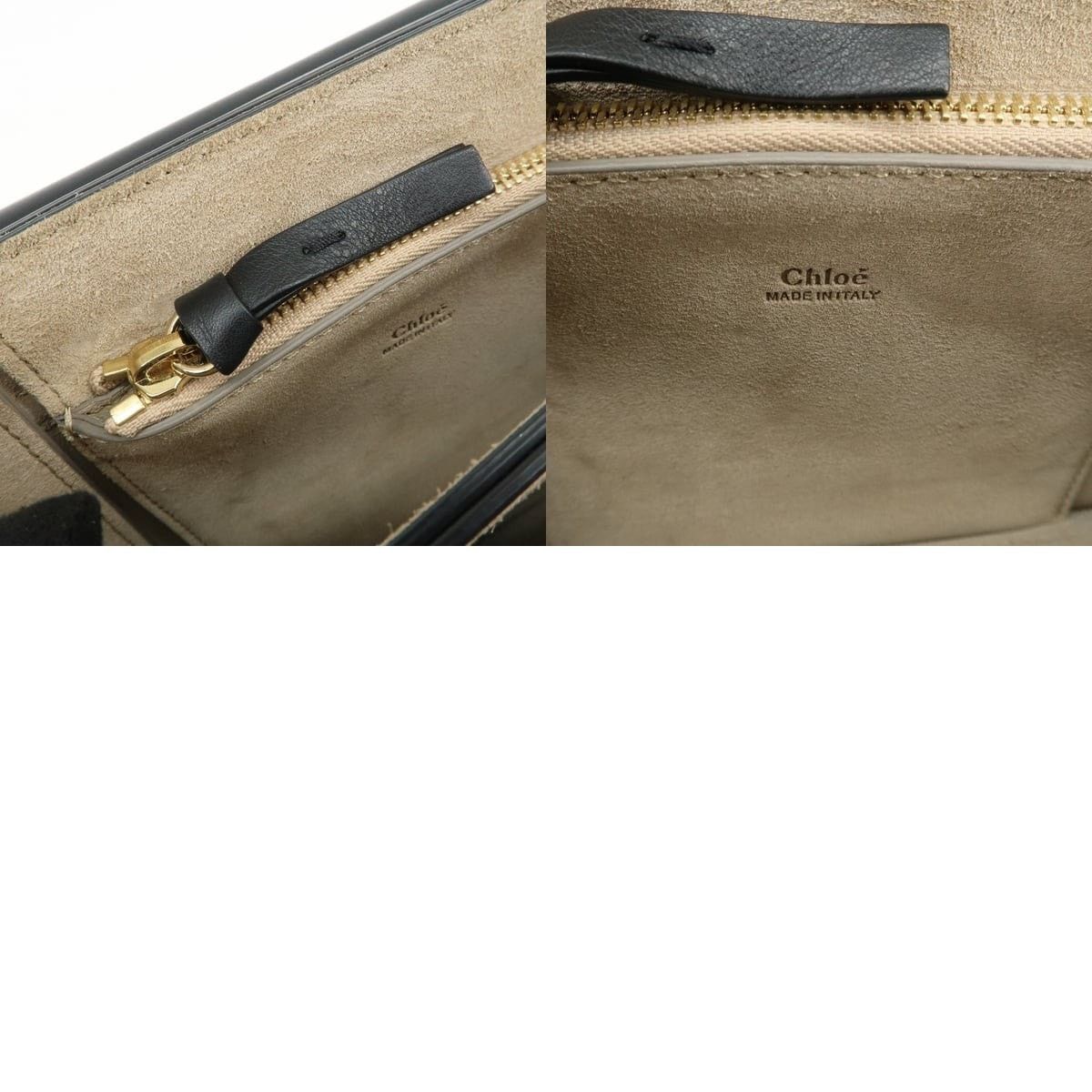 Chloe Chloe Faye Suede & Leather Top Handle Bag Black Size ONE SIZE - 8 Thumbnail