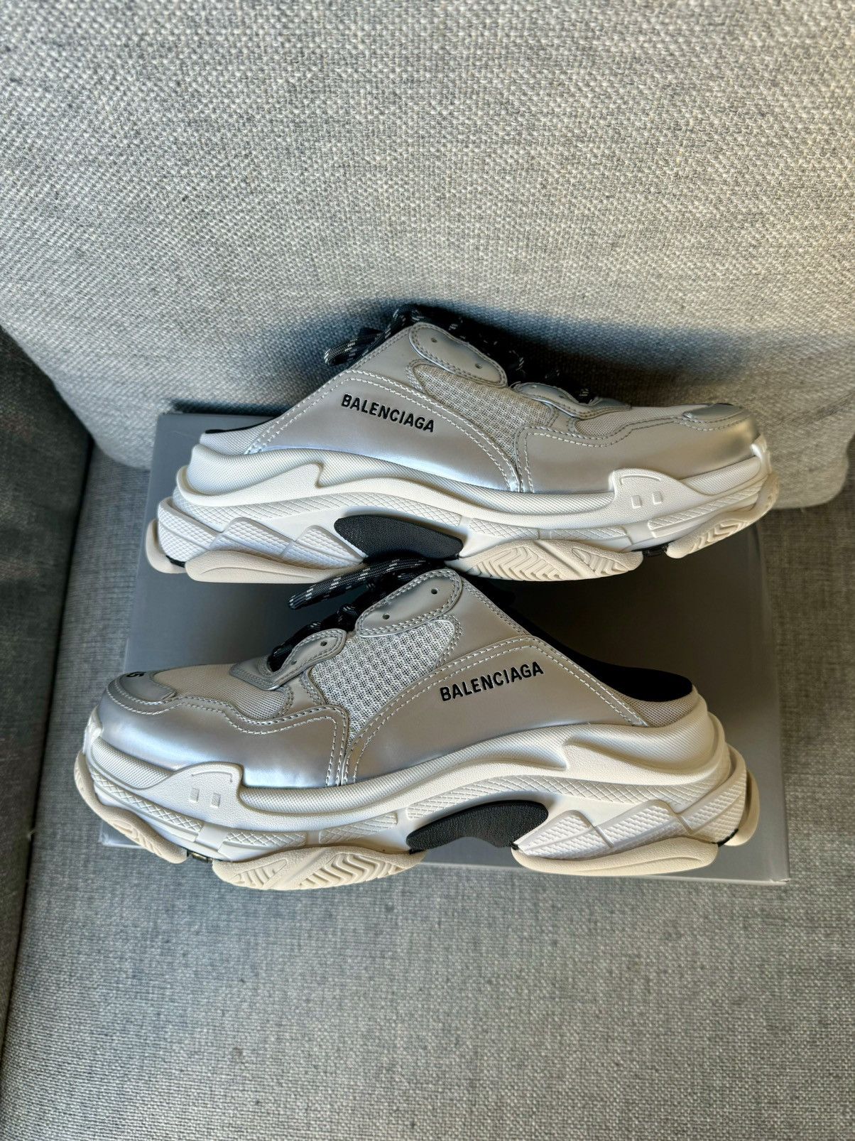 Balenciaga BALENCIAGA TRIPLE S MULE Size US 12 / EU 45 - 3 Thumbnail