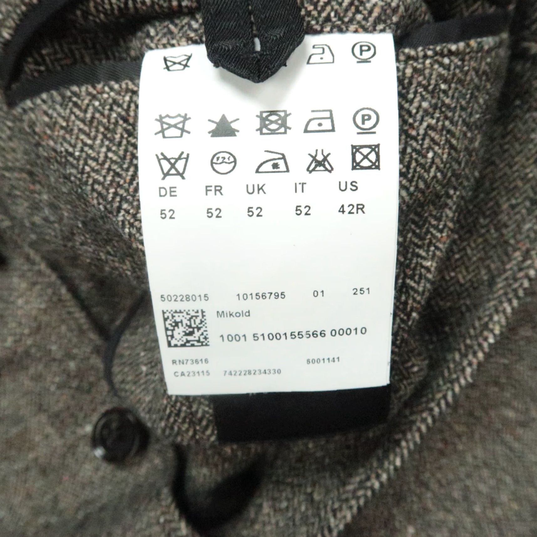 Hugo Boss Hugo Boss Blazer Mens 42R Brown Wool Silk Herringbone Sport Coat Jacket Mens Regular Three-Button Notch Lapel Single-Breasted 2 Piece Vintage: No Size 42R - 4 Thumbnail