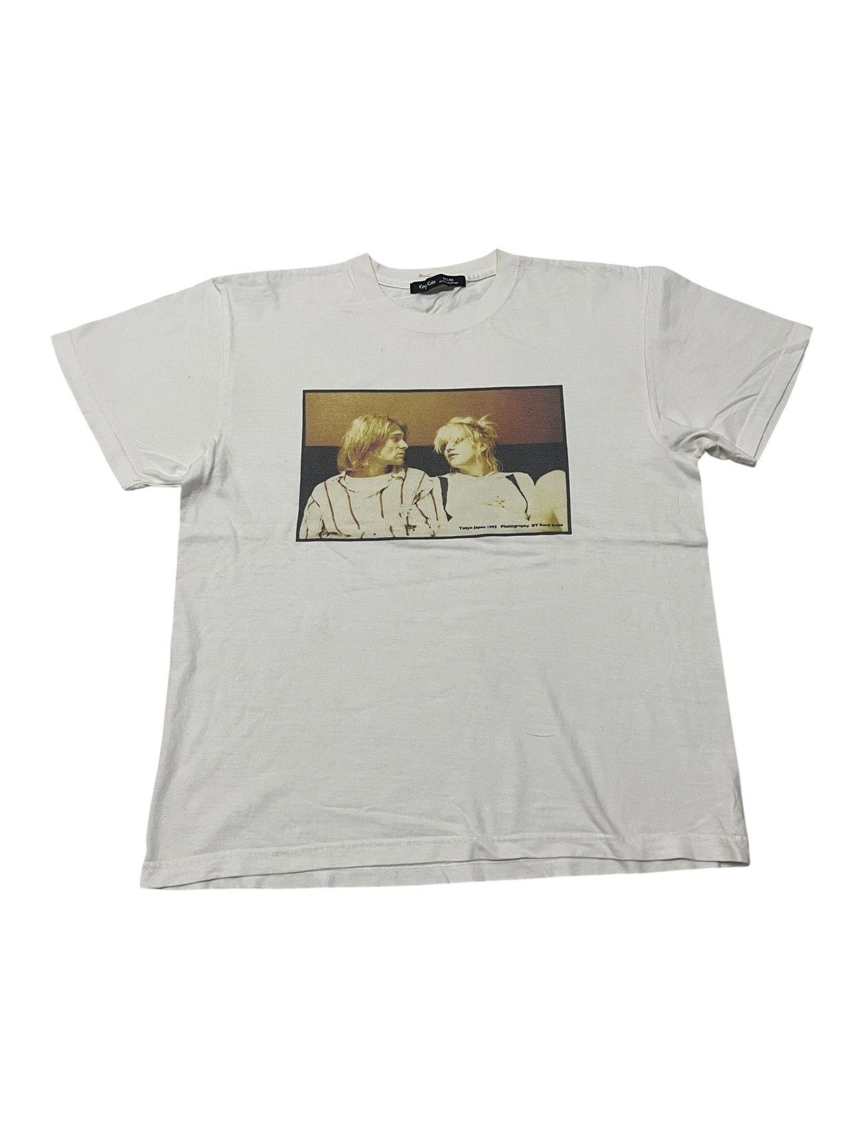 Japanese Brand Vintage Kenji Kubo Photography Kurt Cobain & C.Love Tshirt Size US M / EU 48-50 / 2 - 1 Thumbnail