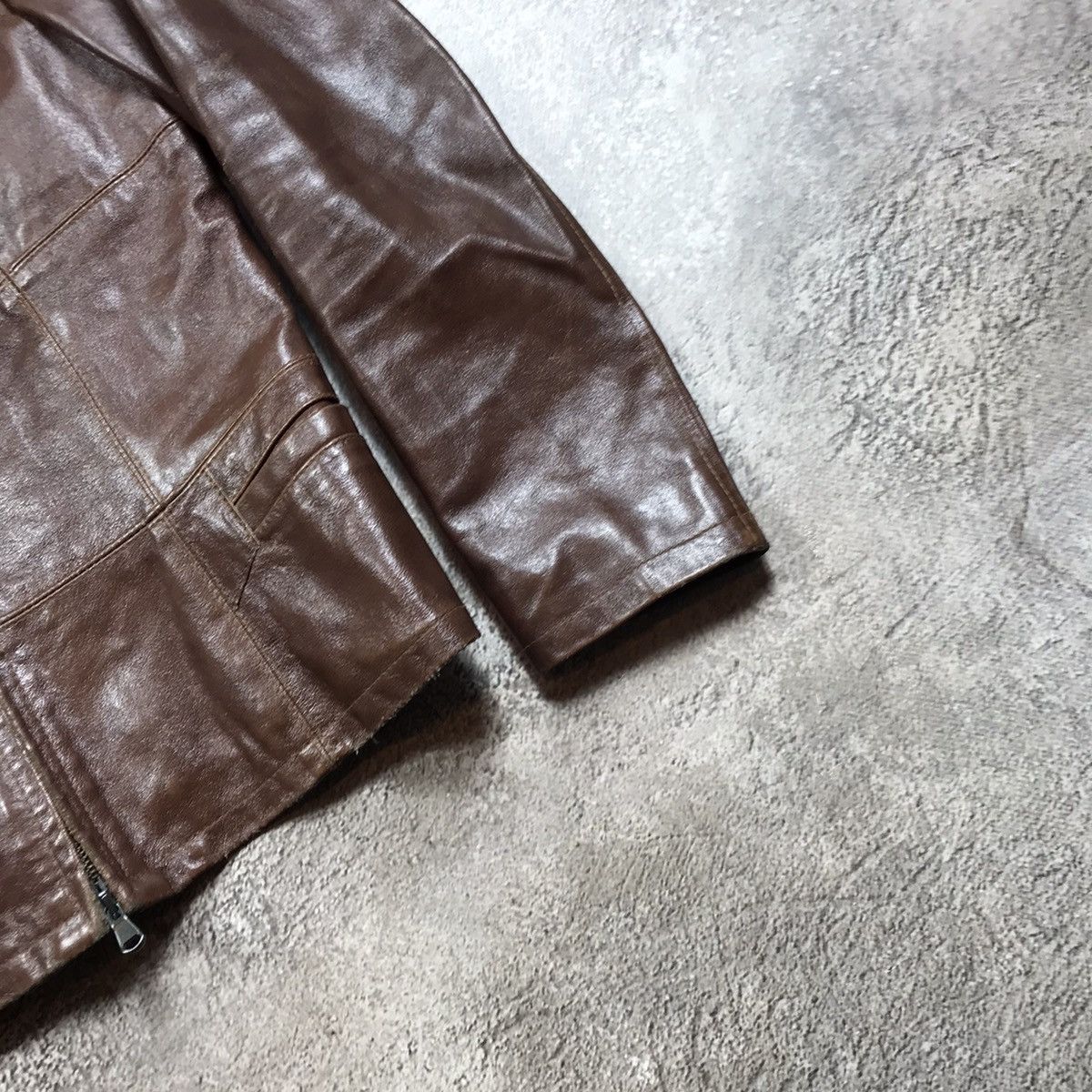 Genuine Leather Vintage 90s Brown Leather Jacket Streetwear Casual Relaxed L Size US L / EU 52-54 / 3 - 5 Thumbnail